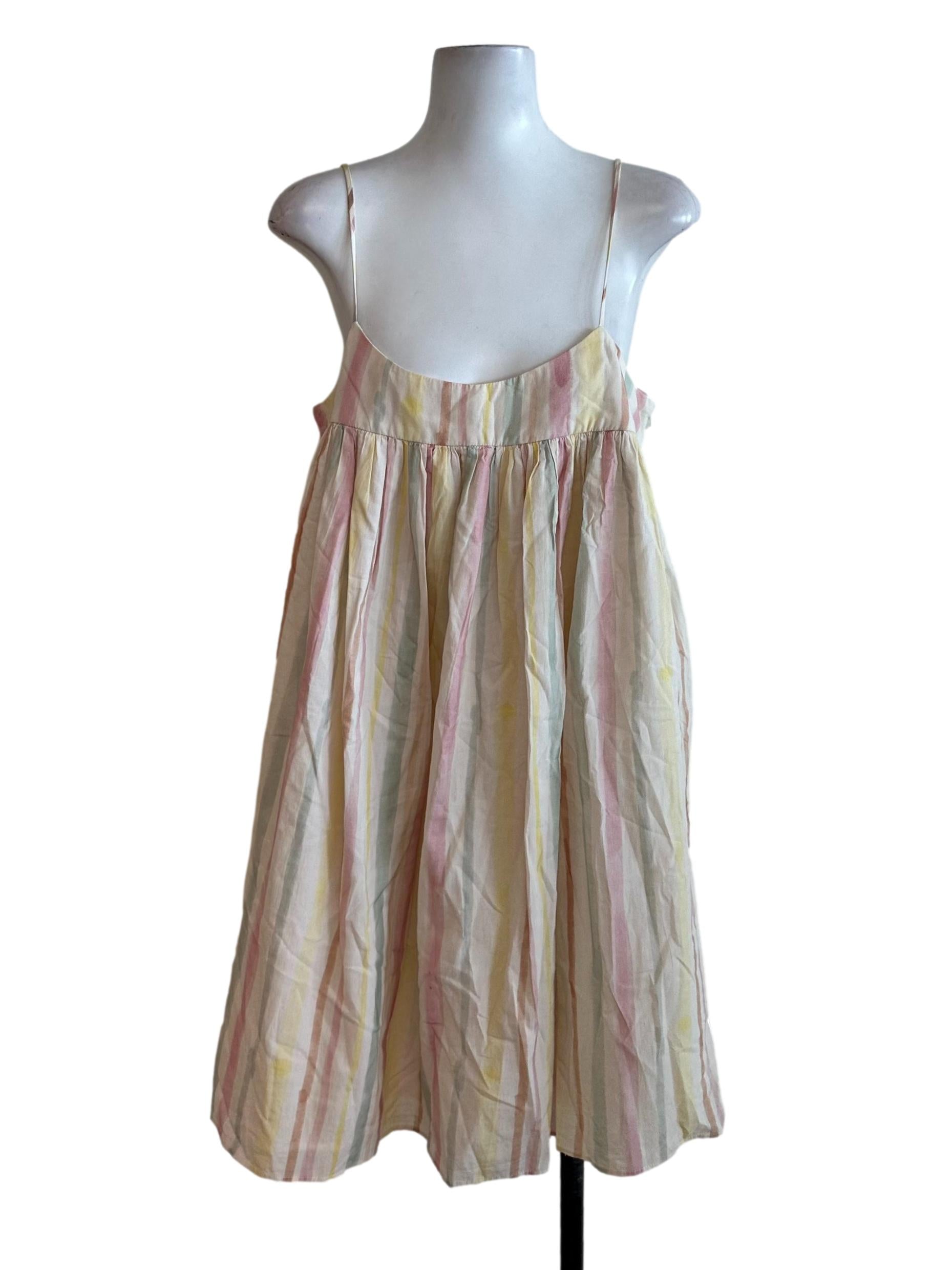 Multicolour Scoop Neckline Jumper Dress