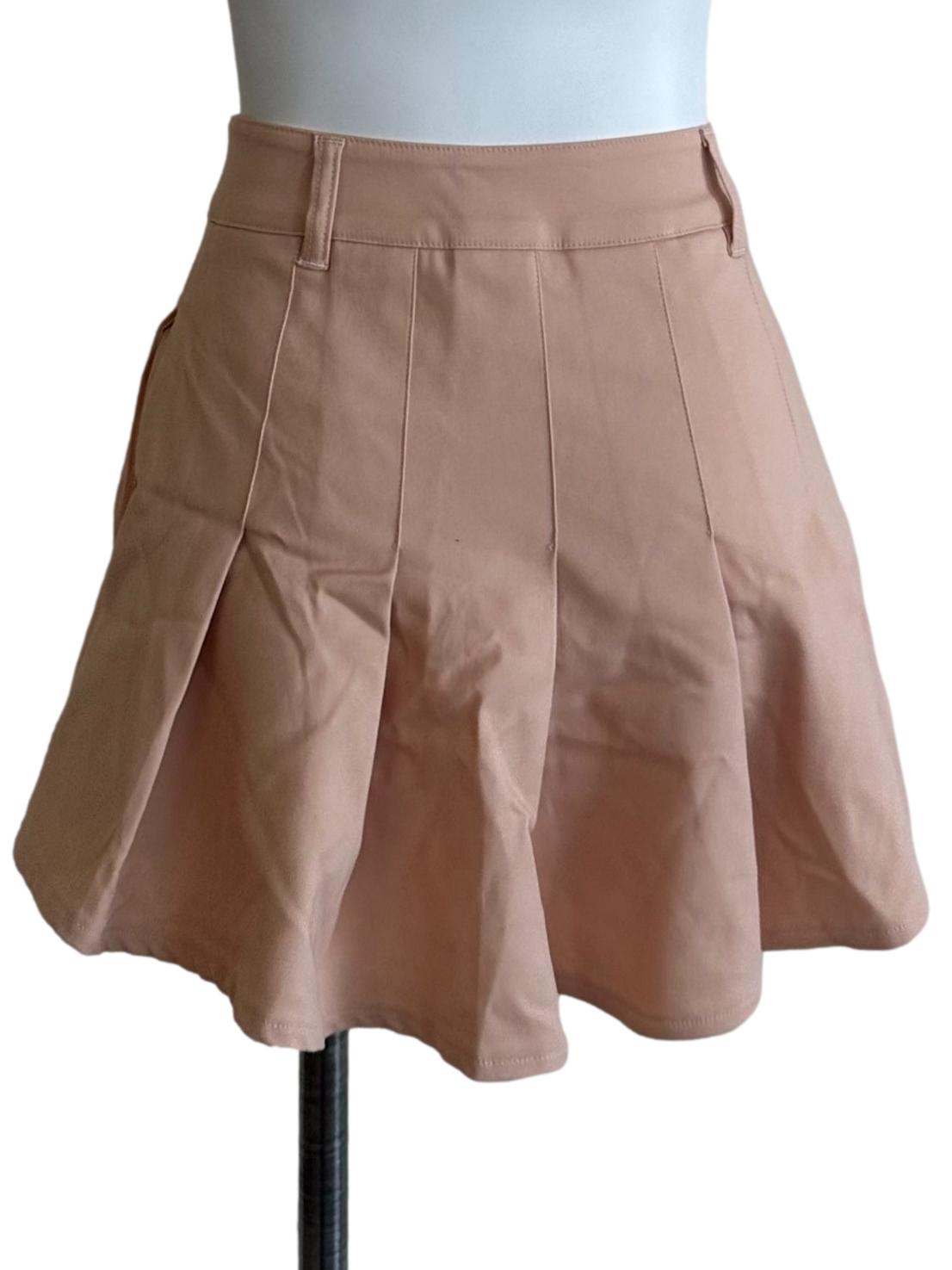 Light Beige Pleated Skorts