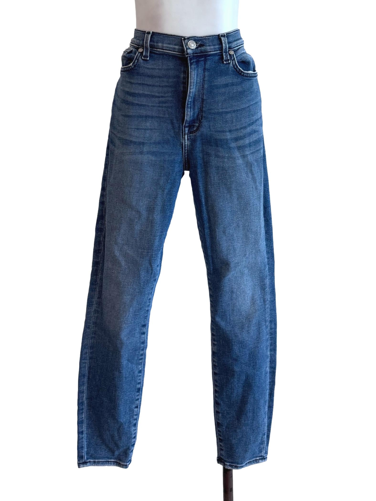 Denim Blue High Waist Skinny Jeans