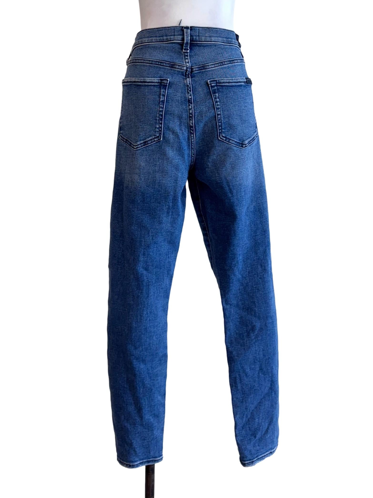 Denim Blue High Waist Skinny Jeans