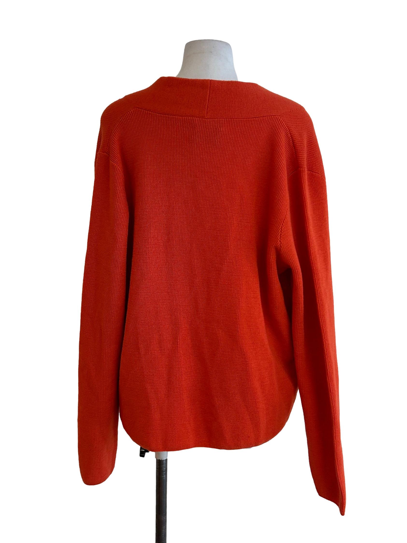 Appenzell Cardigan - Merino Wool Wrap Cardigan In Orange CSN