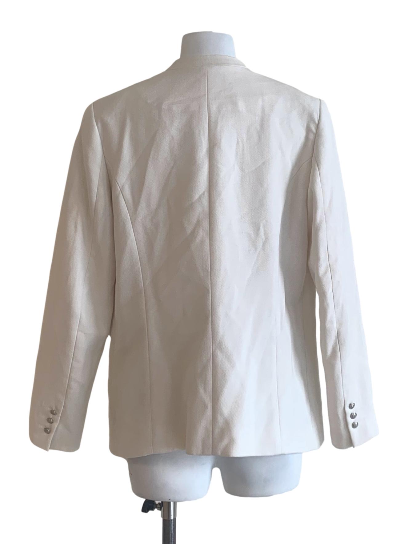 Pearl White Double Breasted Blazer