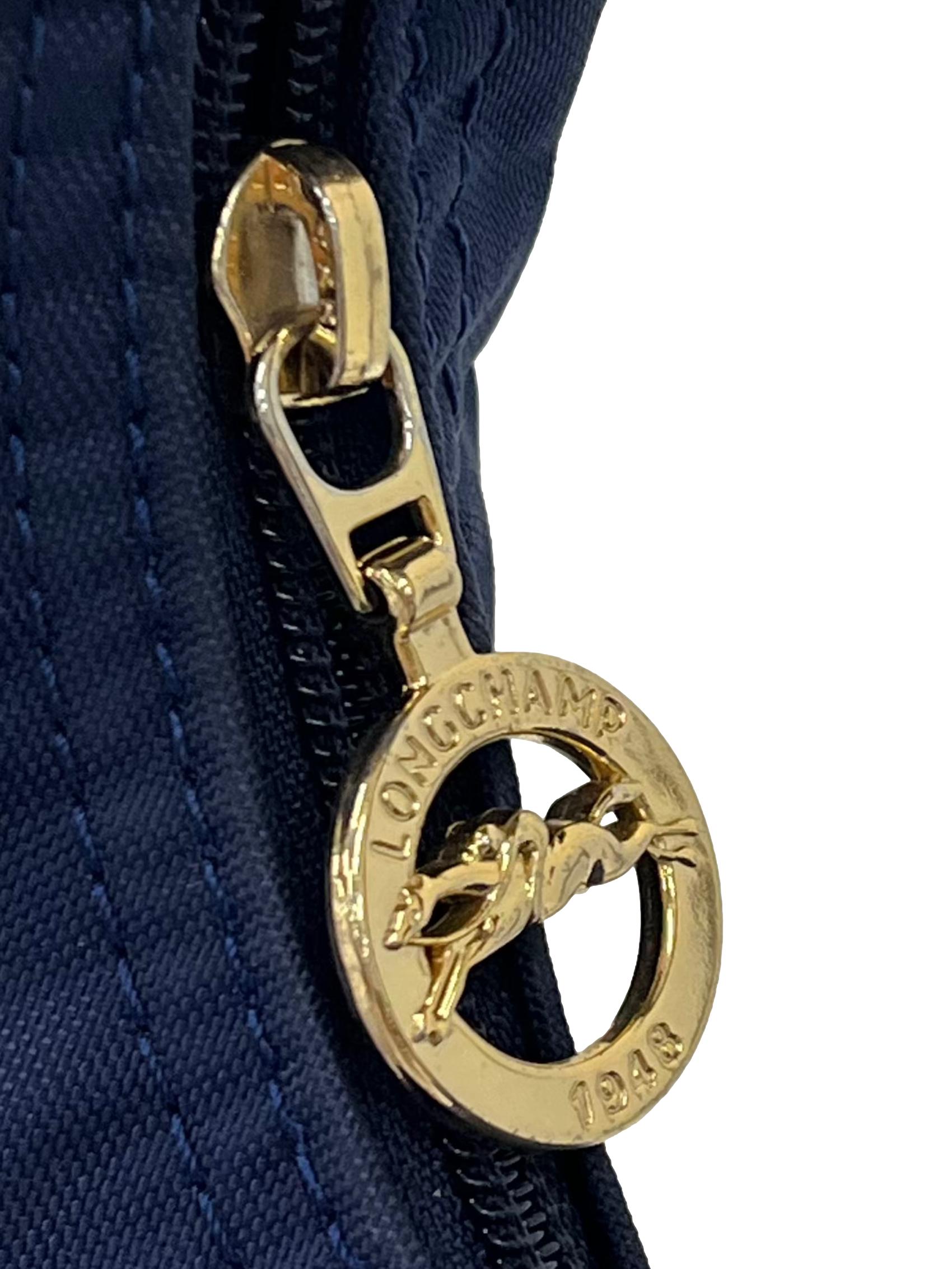 Navy Blue Le Pliage Hobo Bag