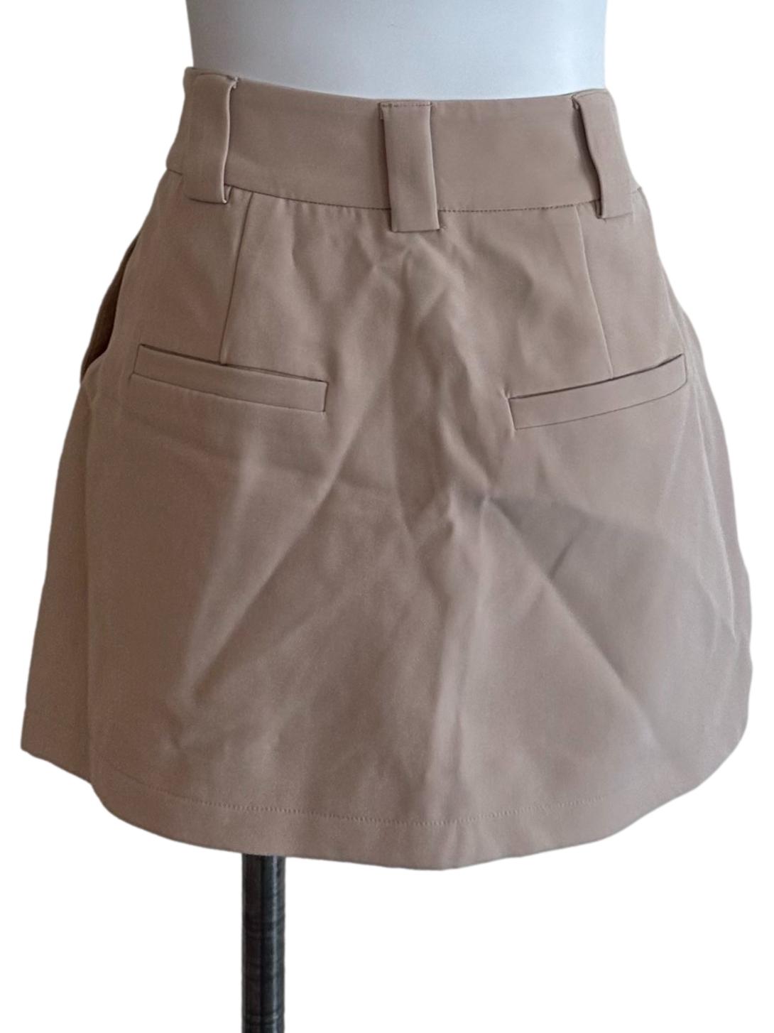 Sand Beige Asymmetric Skorts