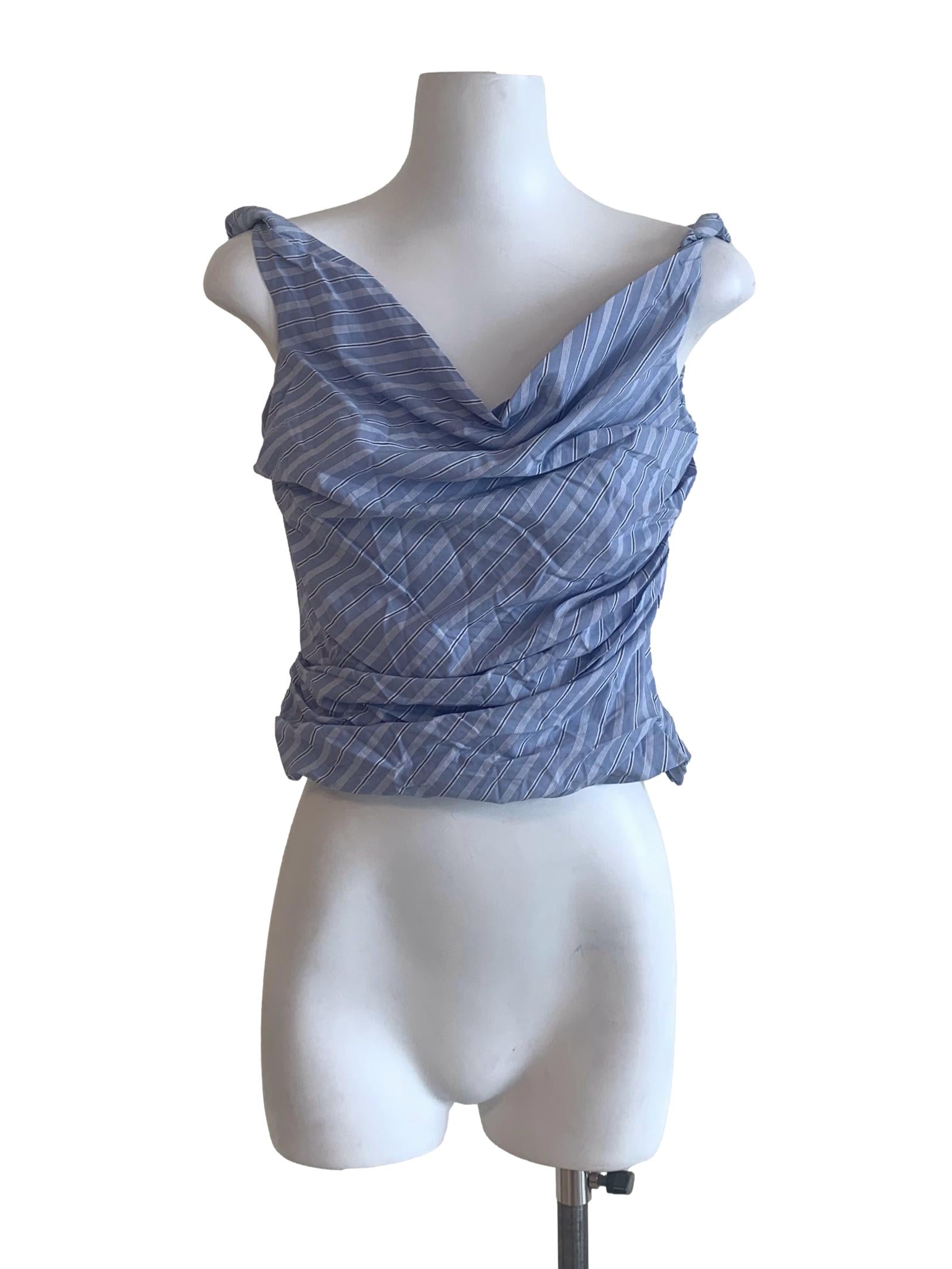 Light Blue Pattern Top