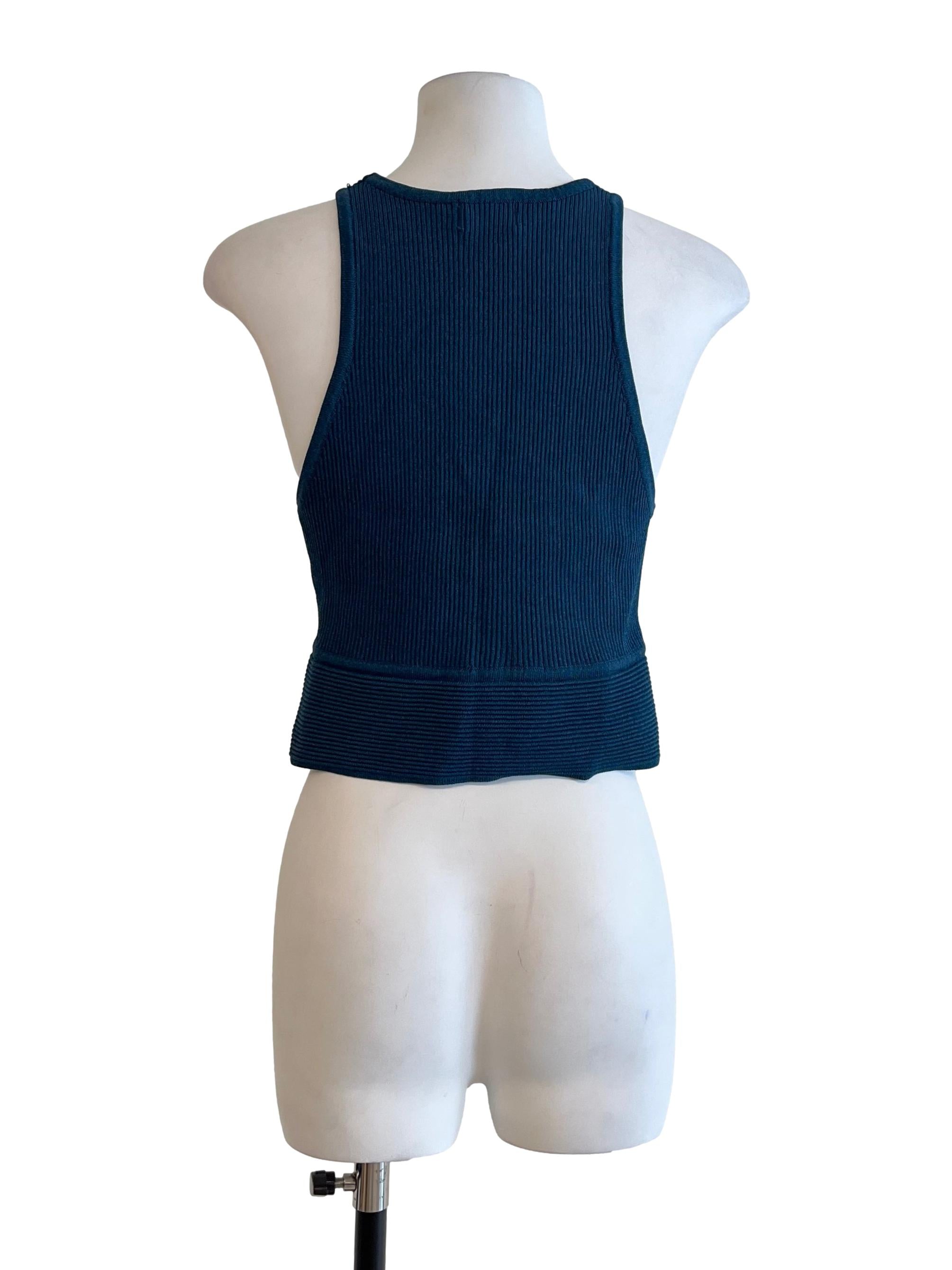 Denim Blue Sleeveless Top