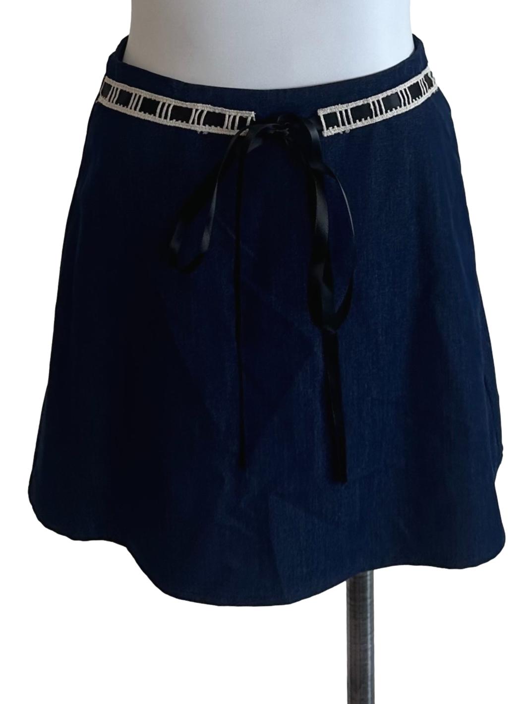 Denim Blue Ribbon Skorts