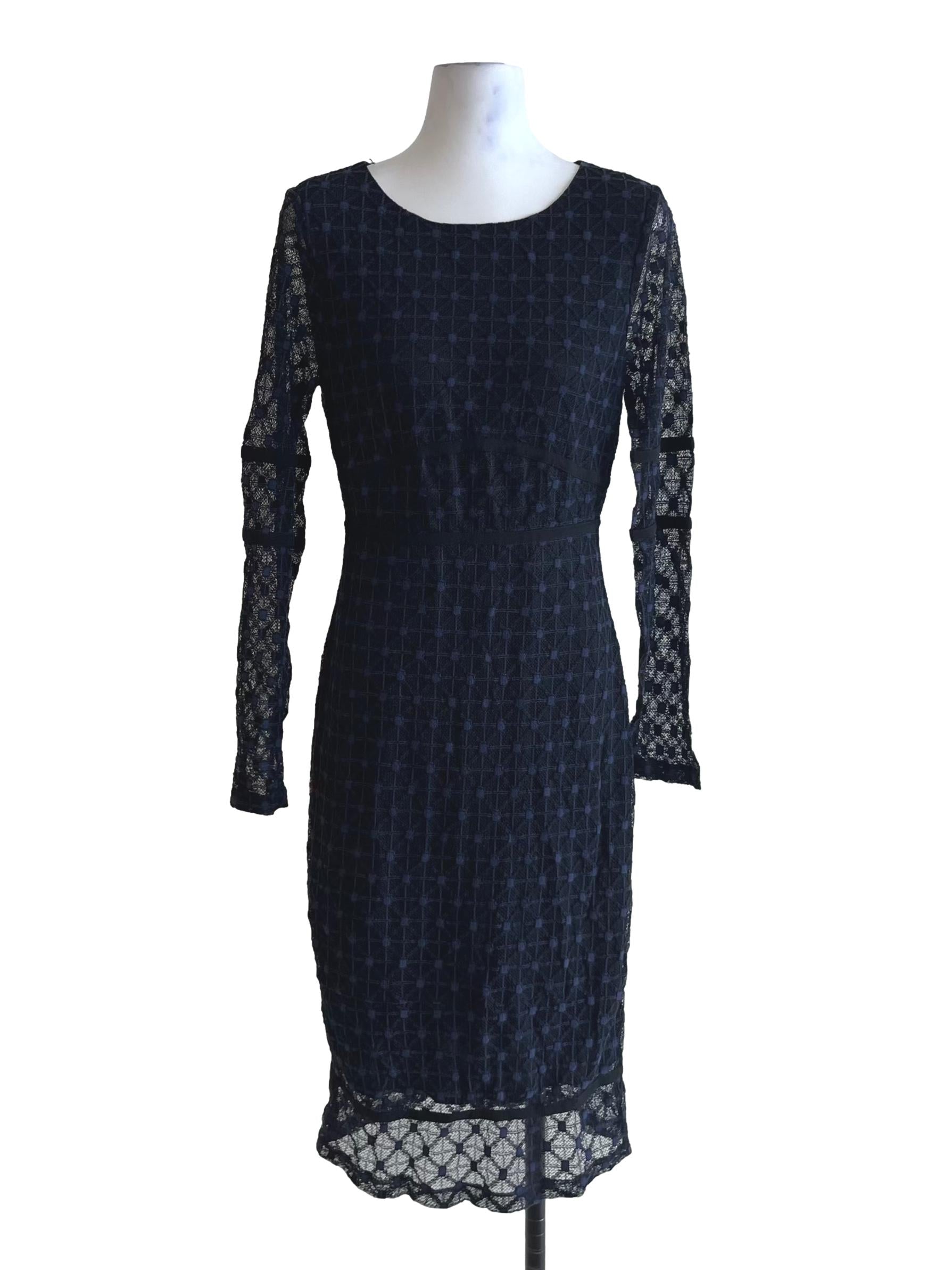 Black Lace Empire Dress