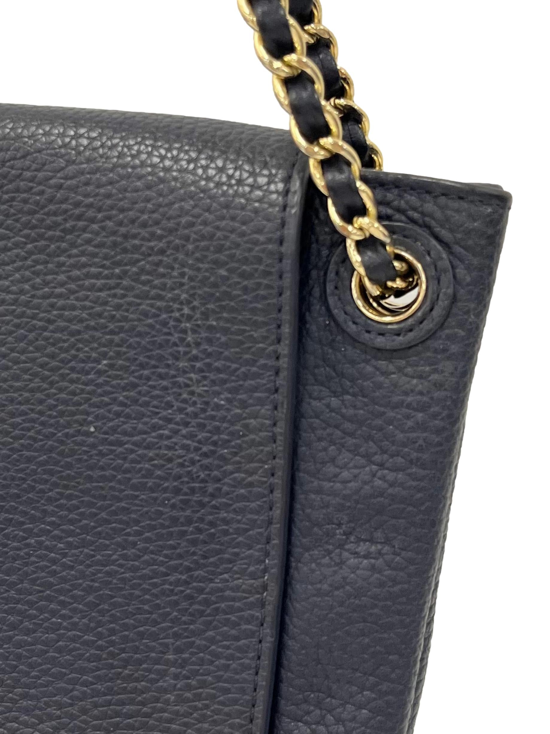 Navy Blue Bombe Small Flap Shoulder Bag