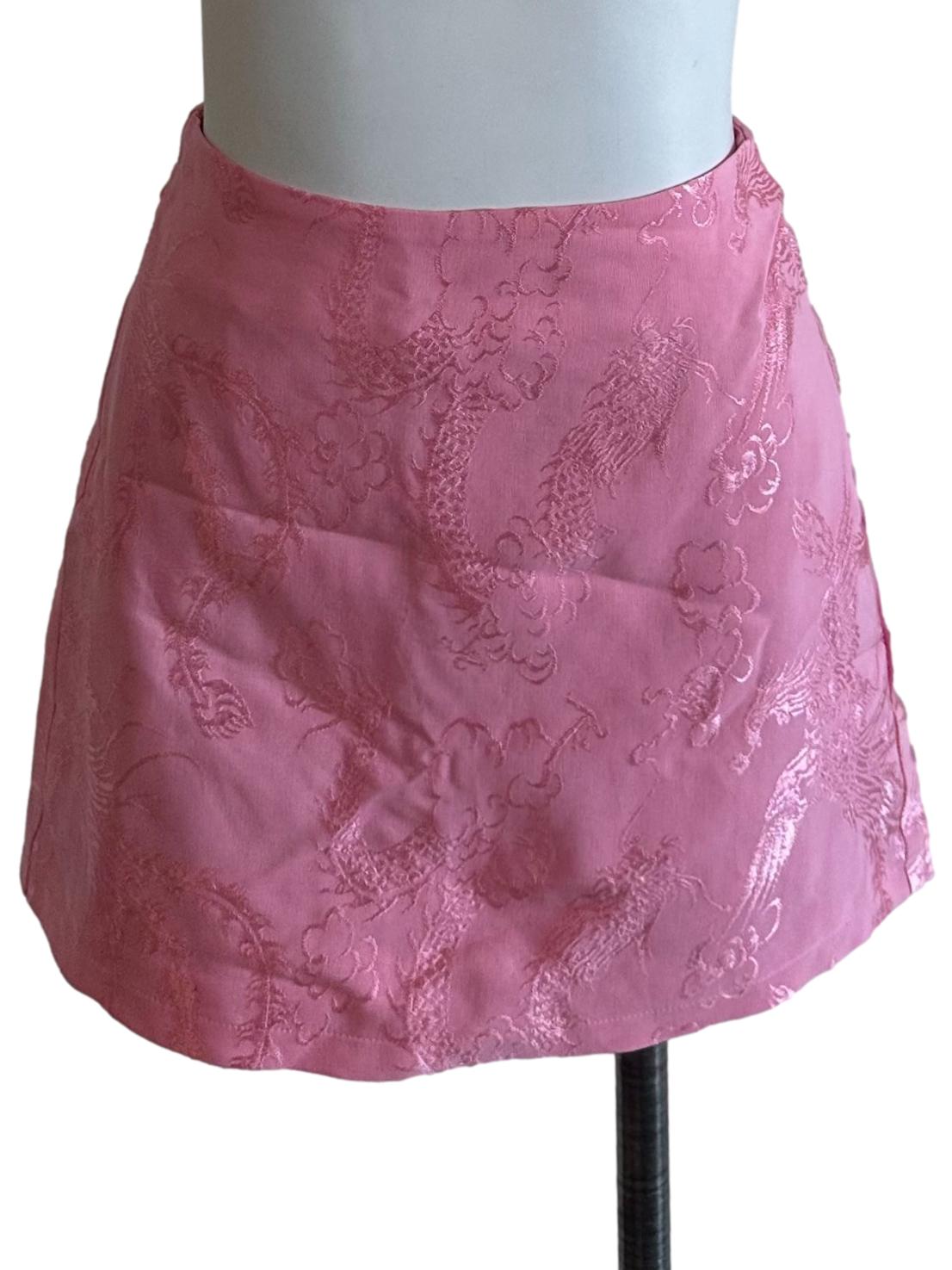 Light Pink Pattern Textured Skorts
