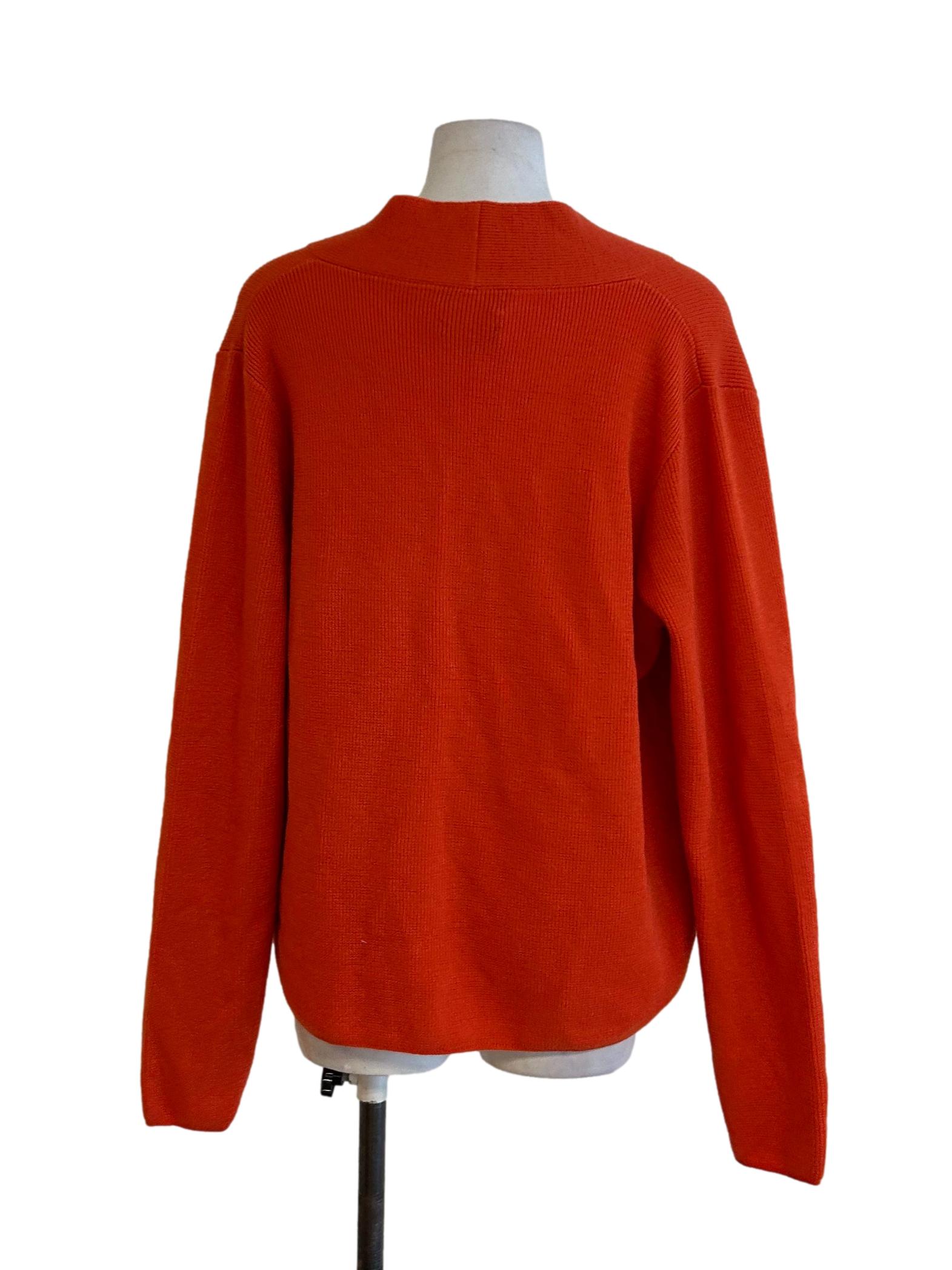 Appenzell Cardigan - Merino Wool Wrap Cardigan In Orange CSN