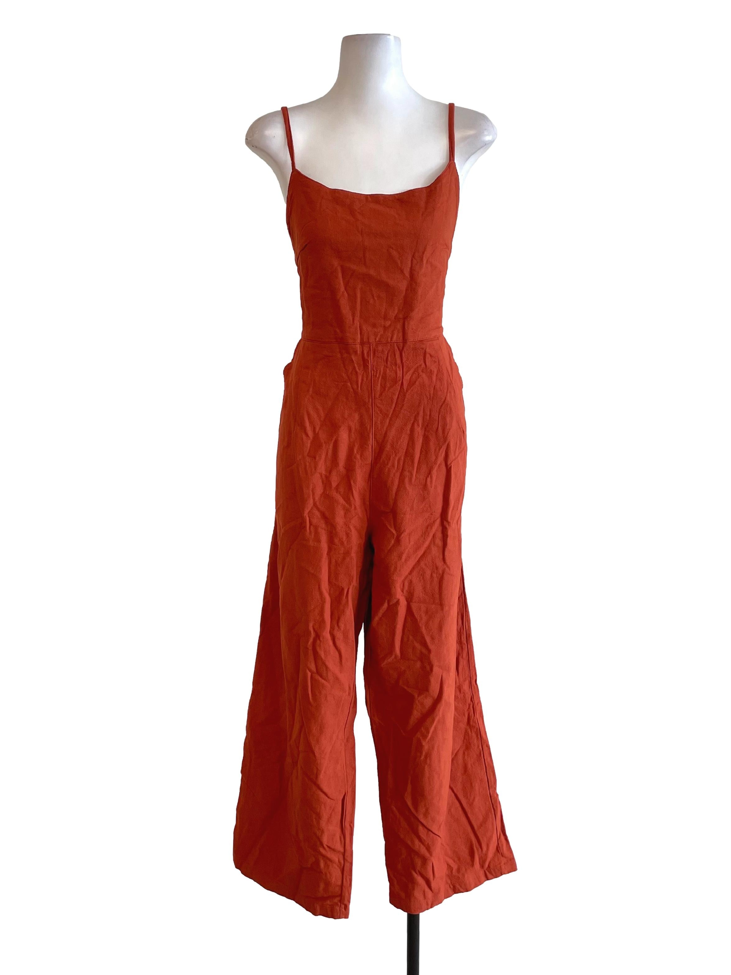 Orange Halter Neck Jumpsuit