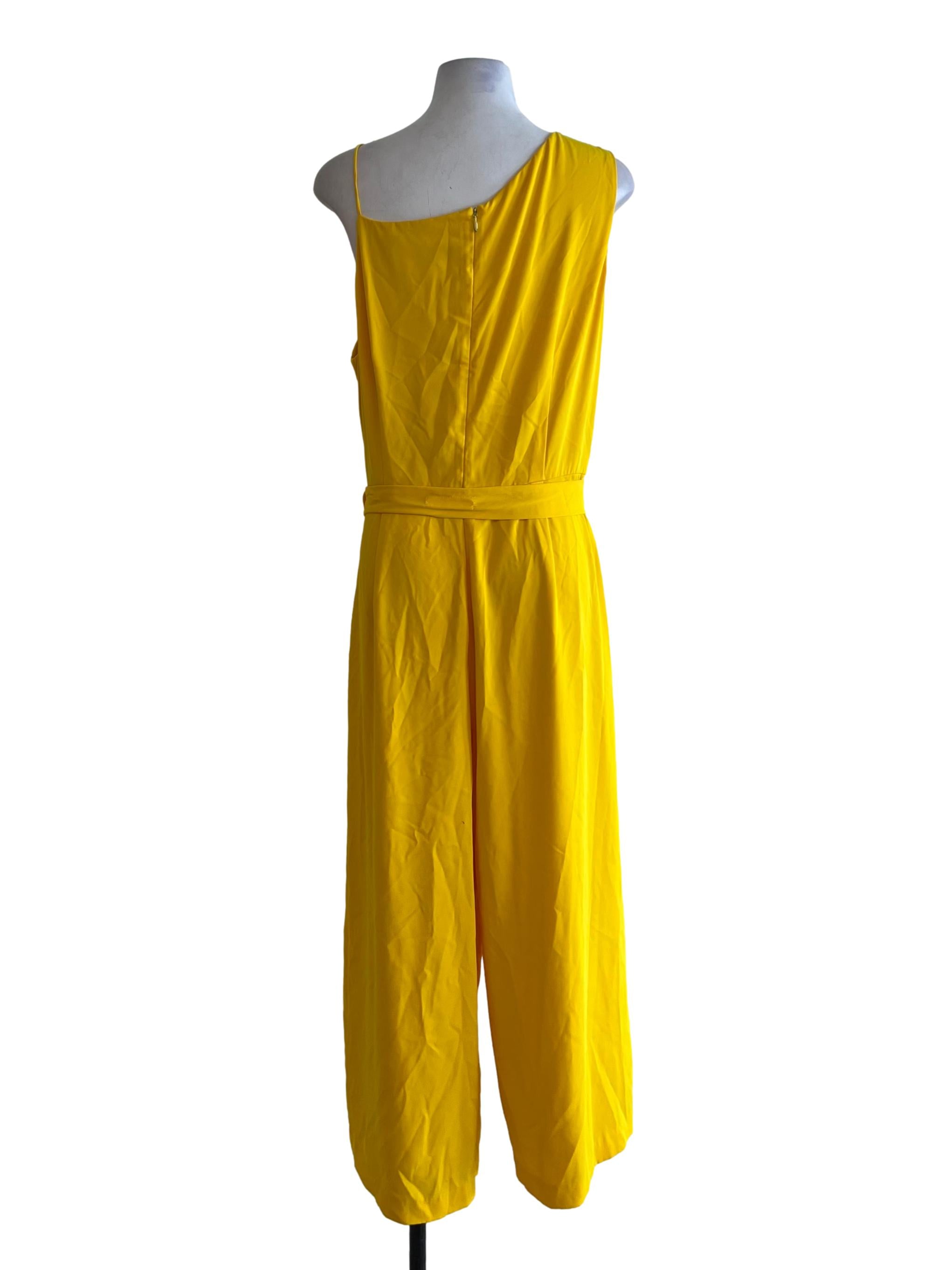 Canary Yellow Cowl Neckline Jumpsuit