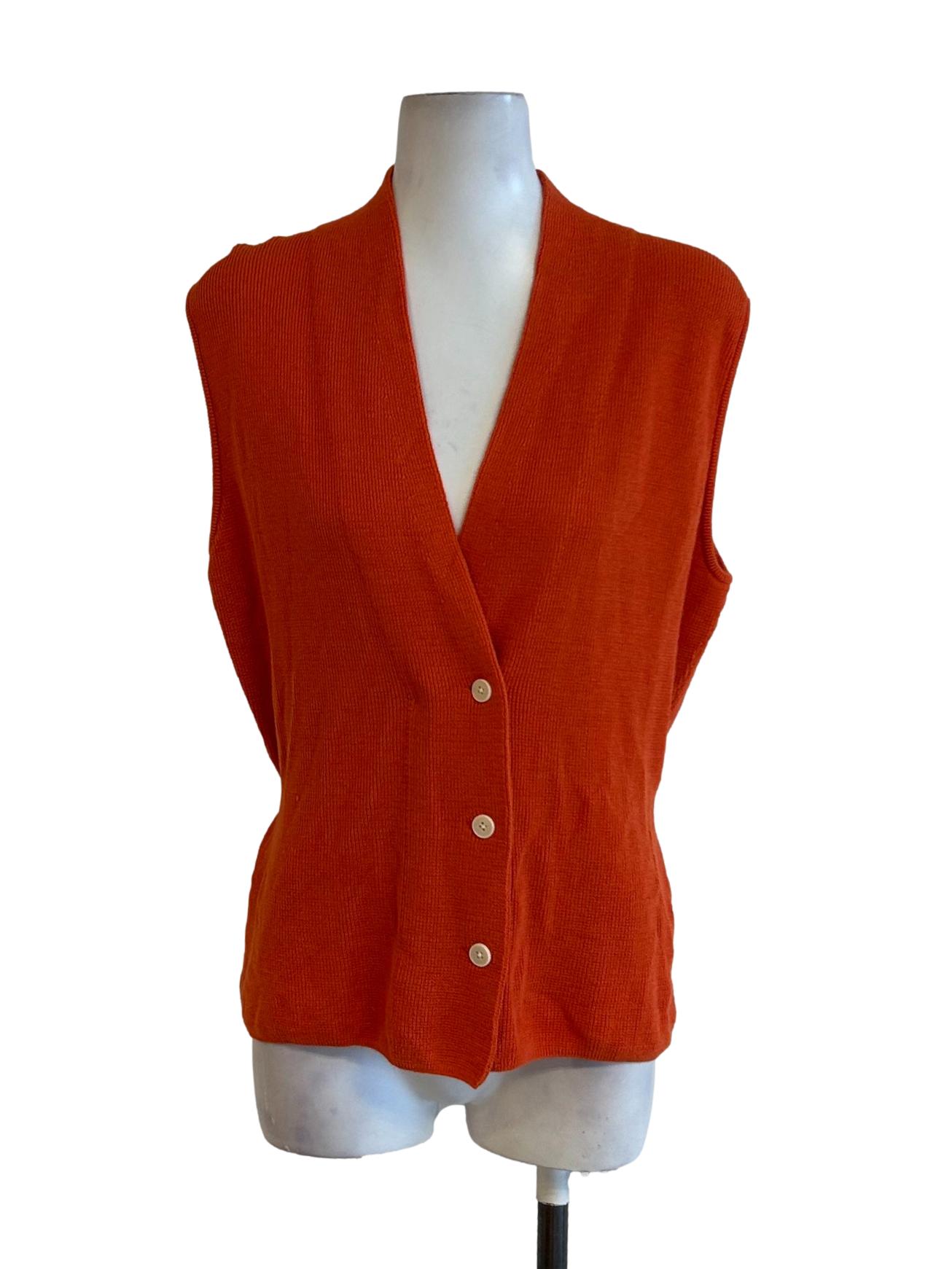 Arbon Waistcoat - Knit Waistcoat In Orange CSN