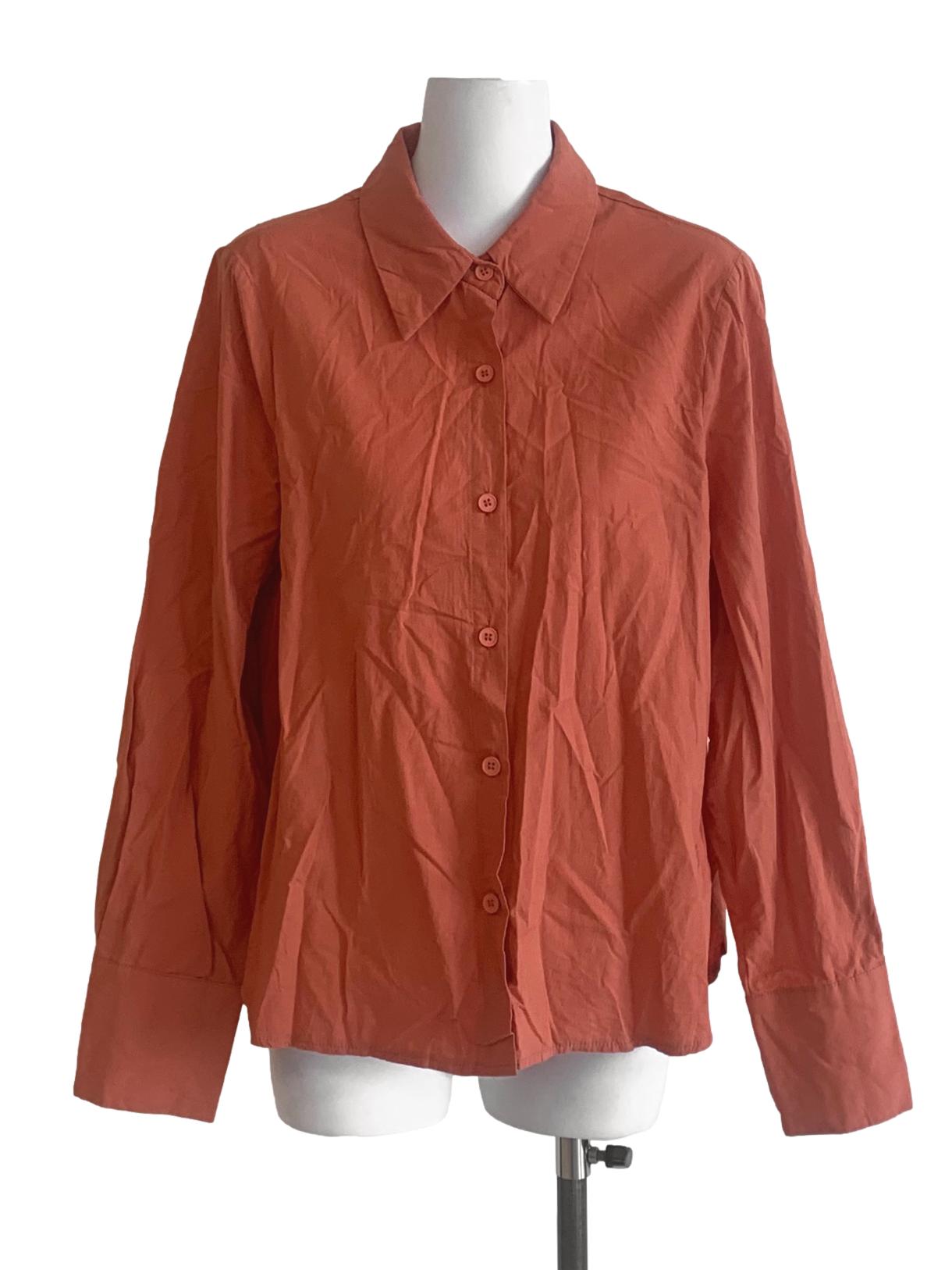 Cider Orange Collared Top