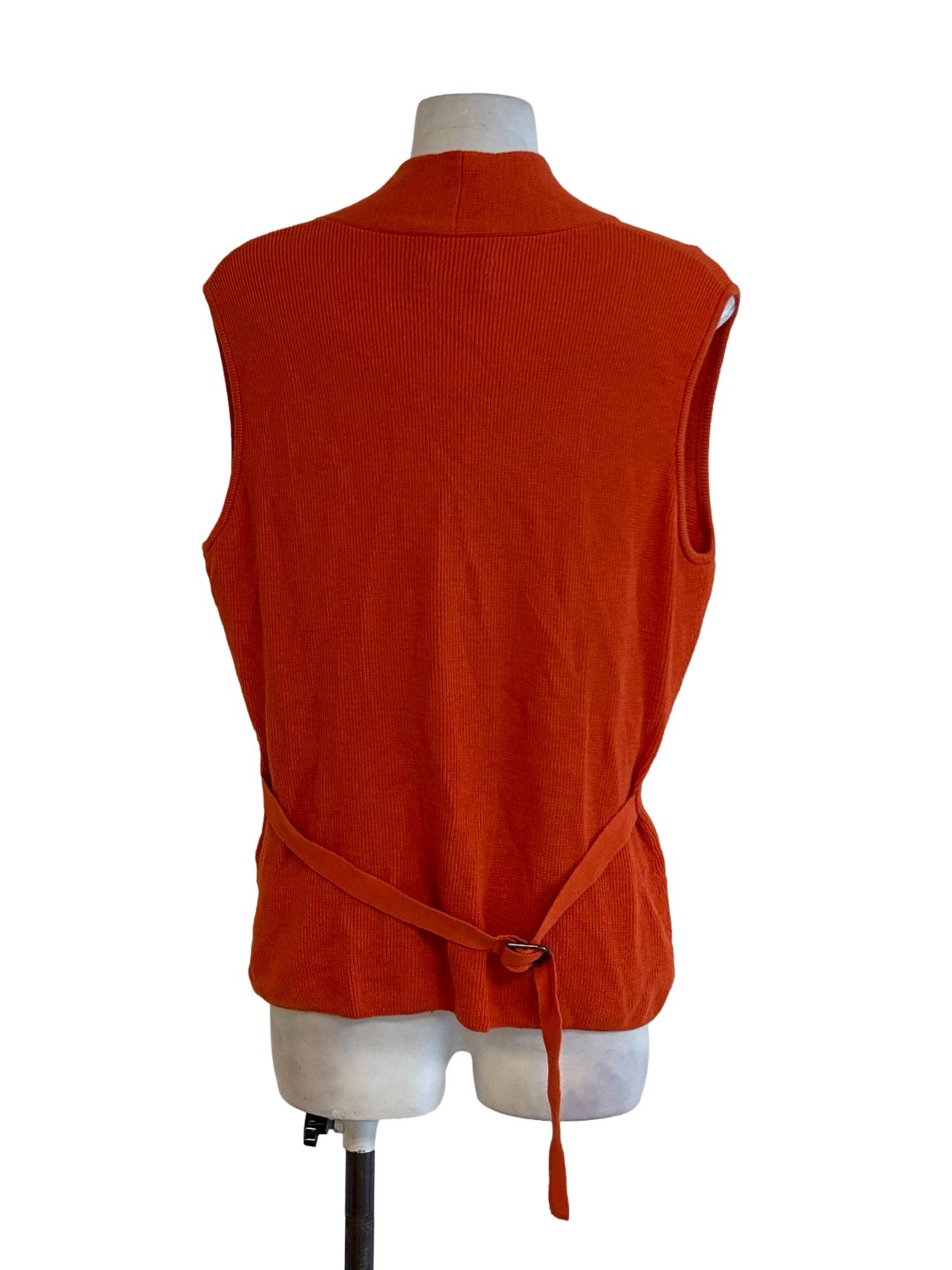 Arbon Waistcoat - Knit Waistcoat In Orange CSN