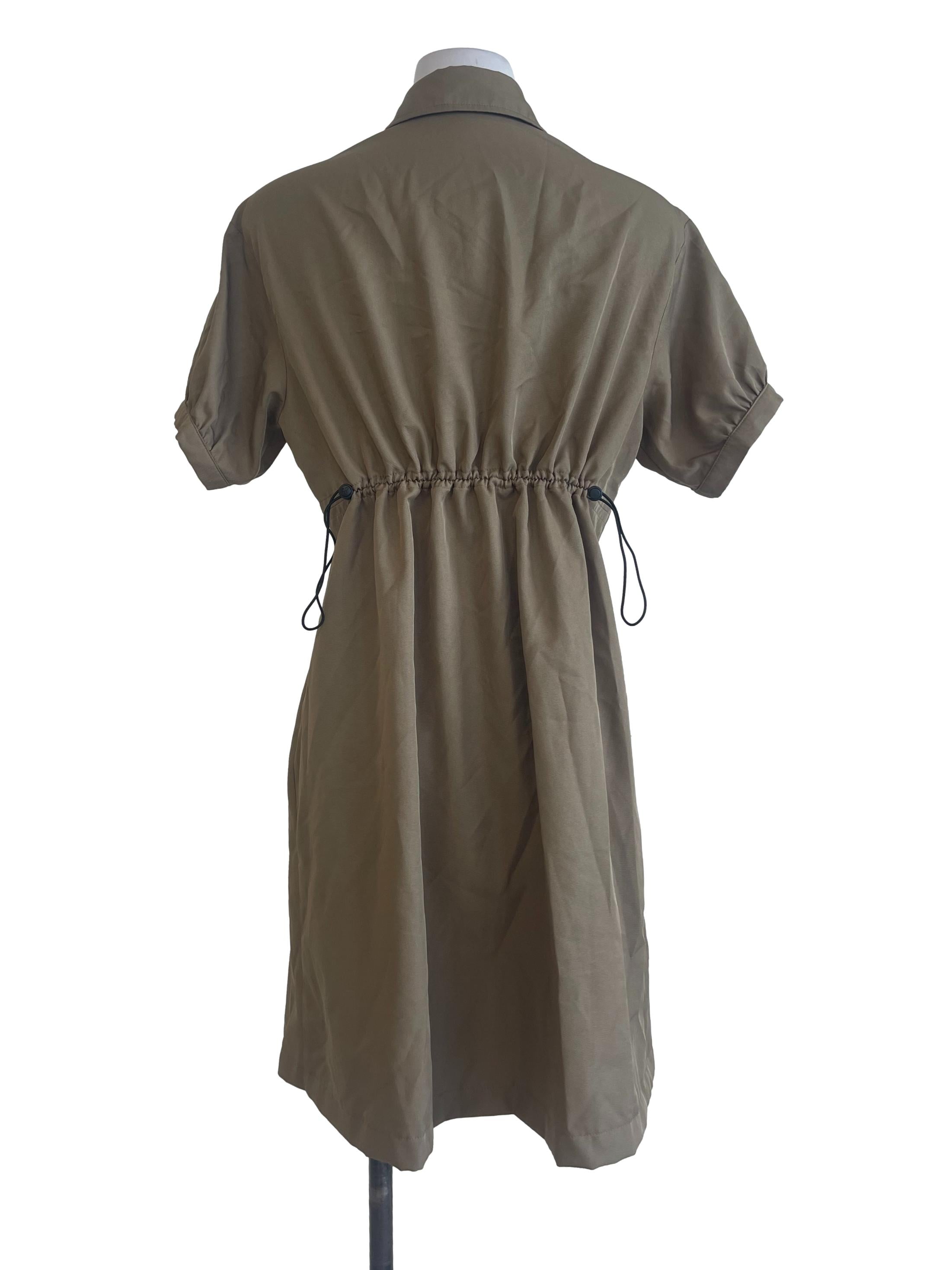 Olive Green Tiered Dolly Dress