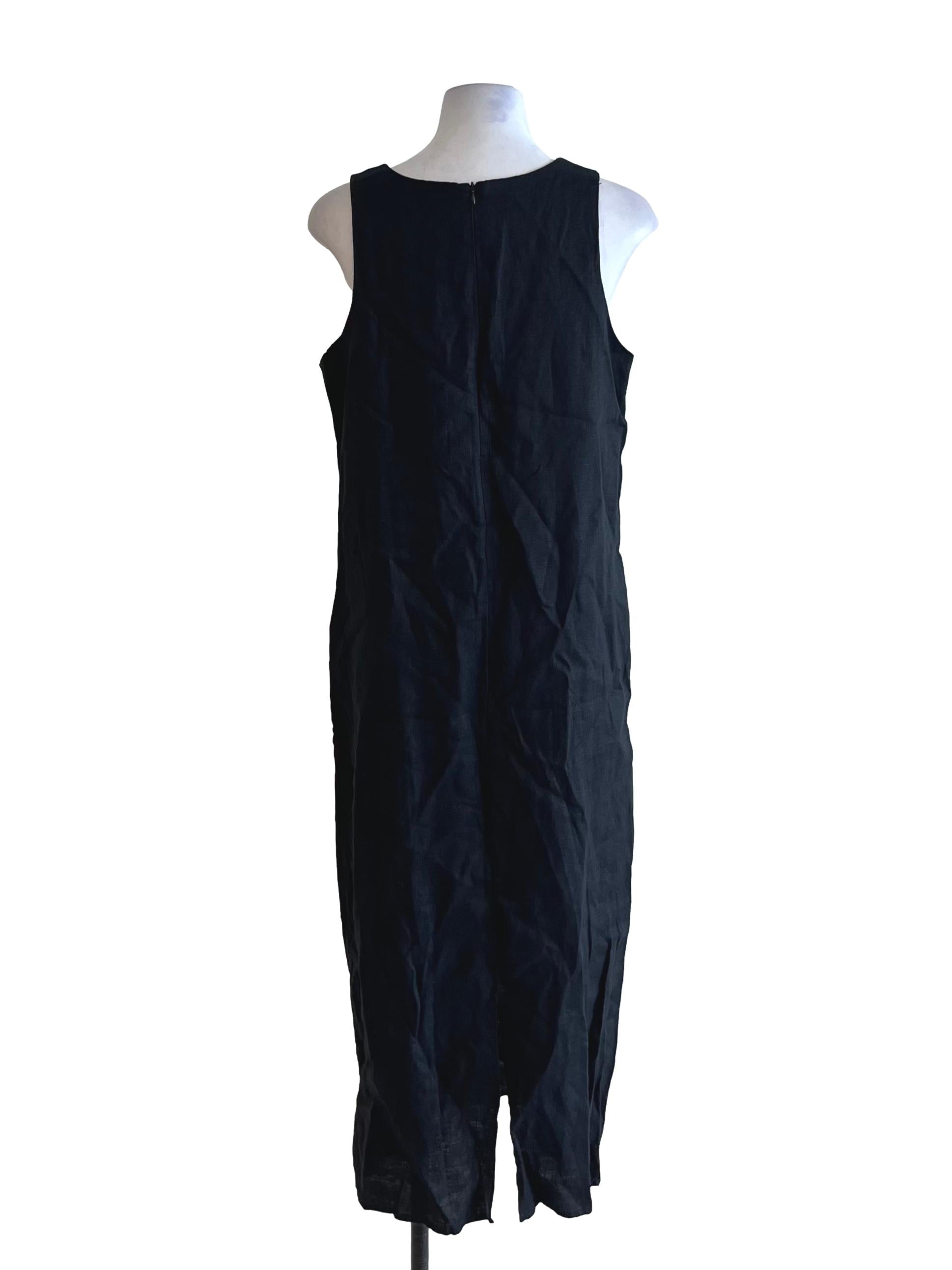 Black Jewel Neckline Shift Dress