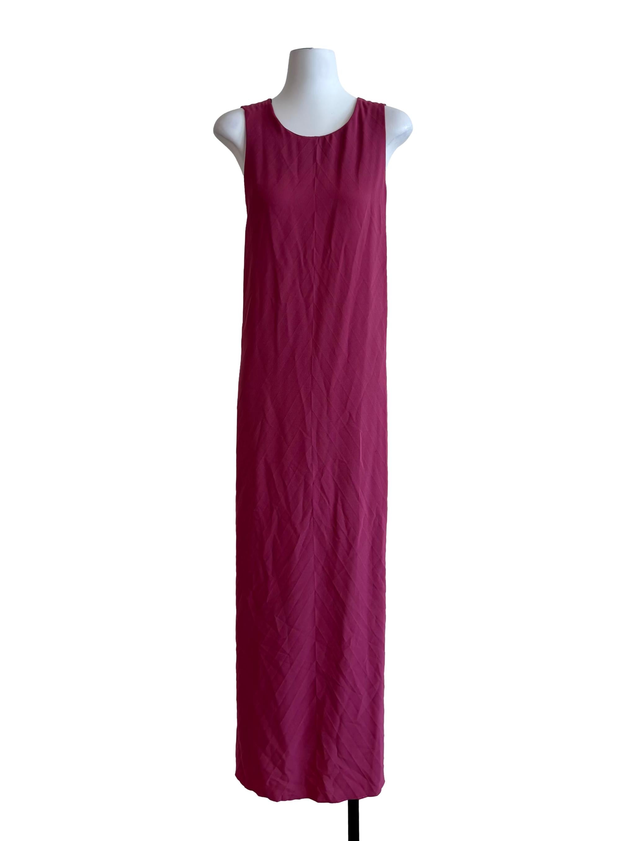 Mulberry Pink Sleeveless Maxi Shift Dress