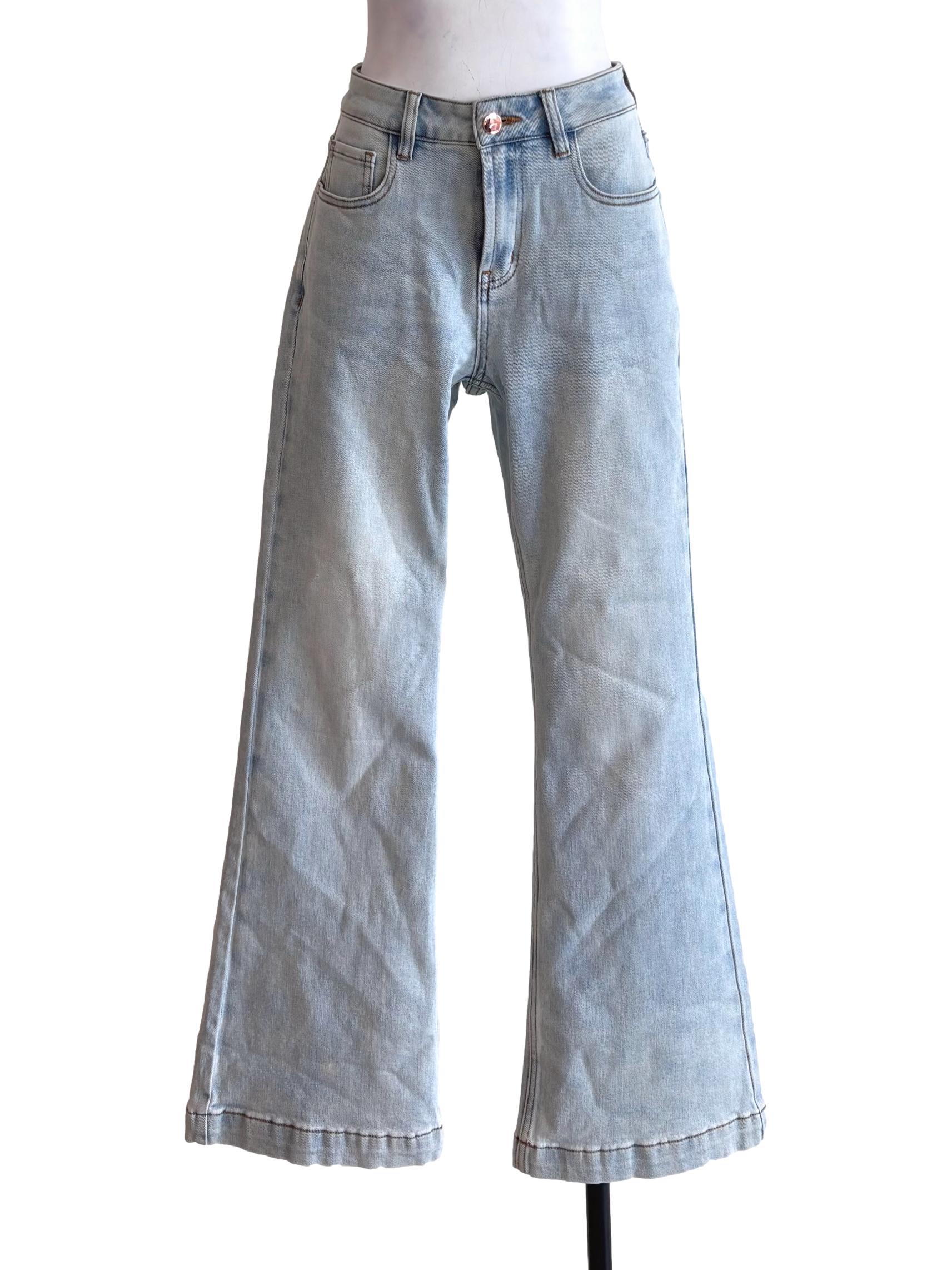 Light Blue Denim Flare Jeans