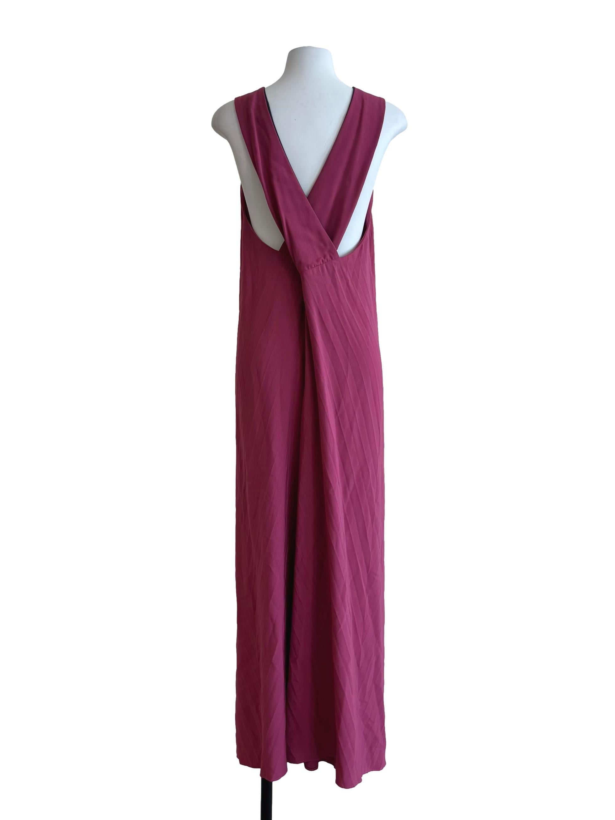 Mulberry Pink Sleeveless Maxi Shift Dress