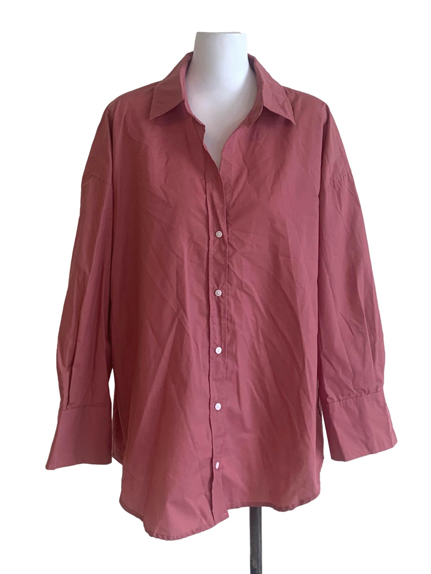Rosewood Pink Collared Top