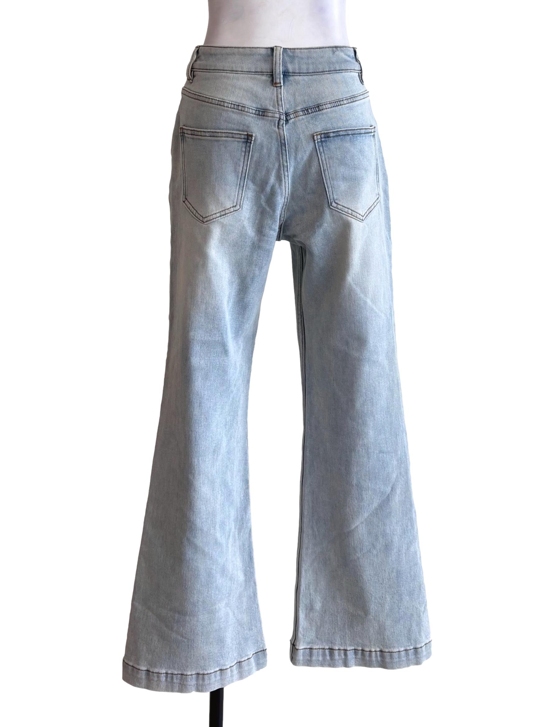 Light Blue Denim Flare Jeans