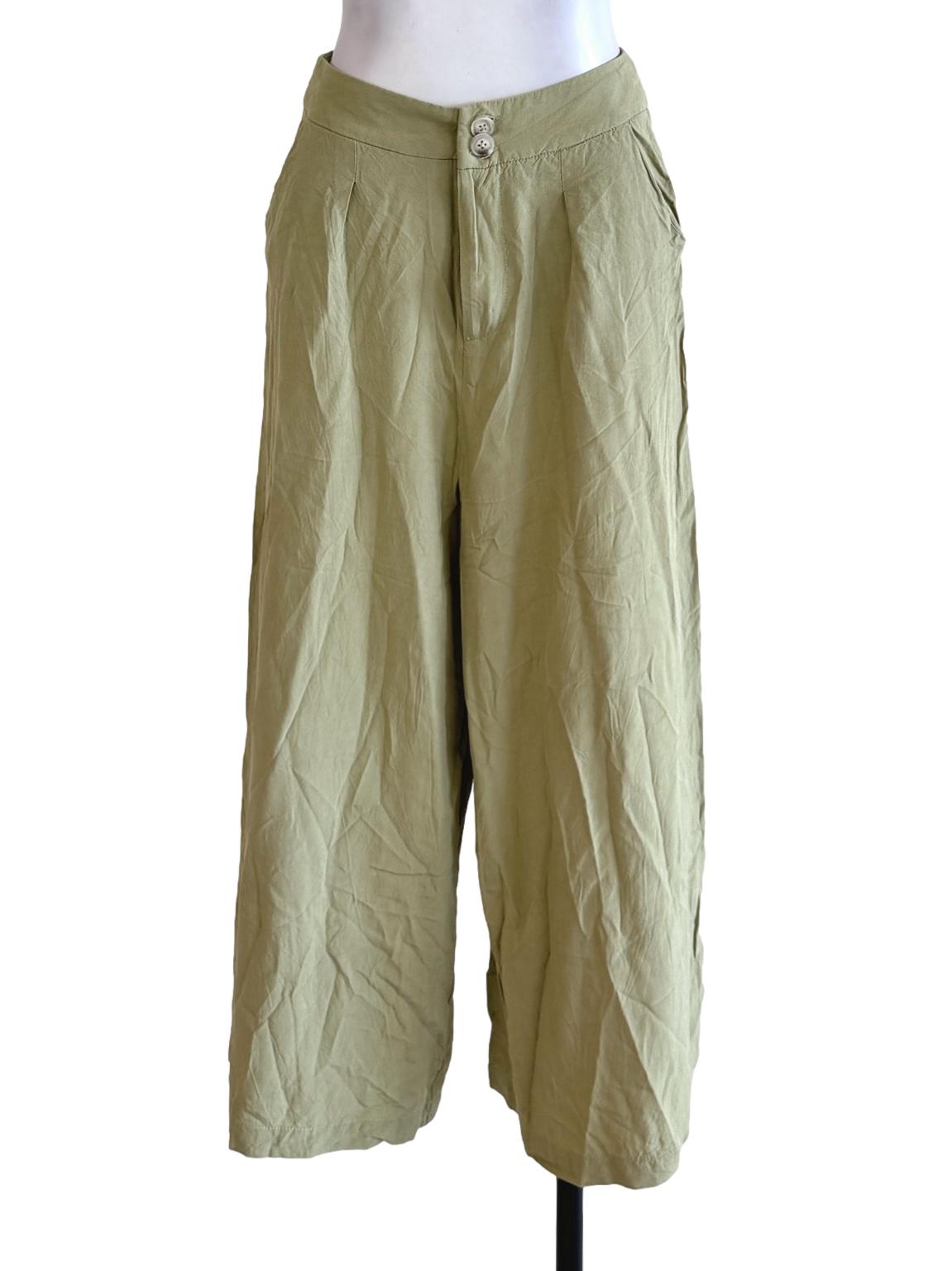 Green Plain Culottes