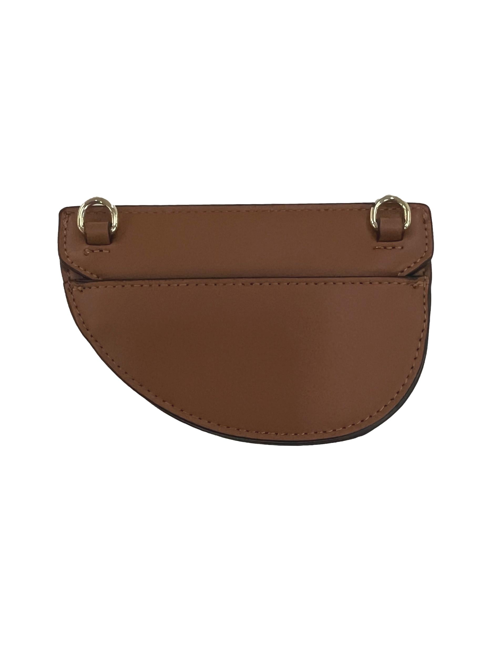 Brown Micro Saddle Crossbody Bag