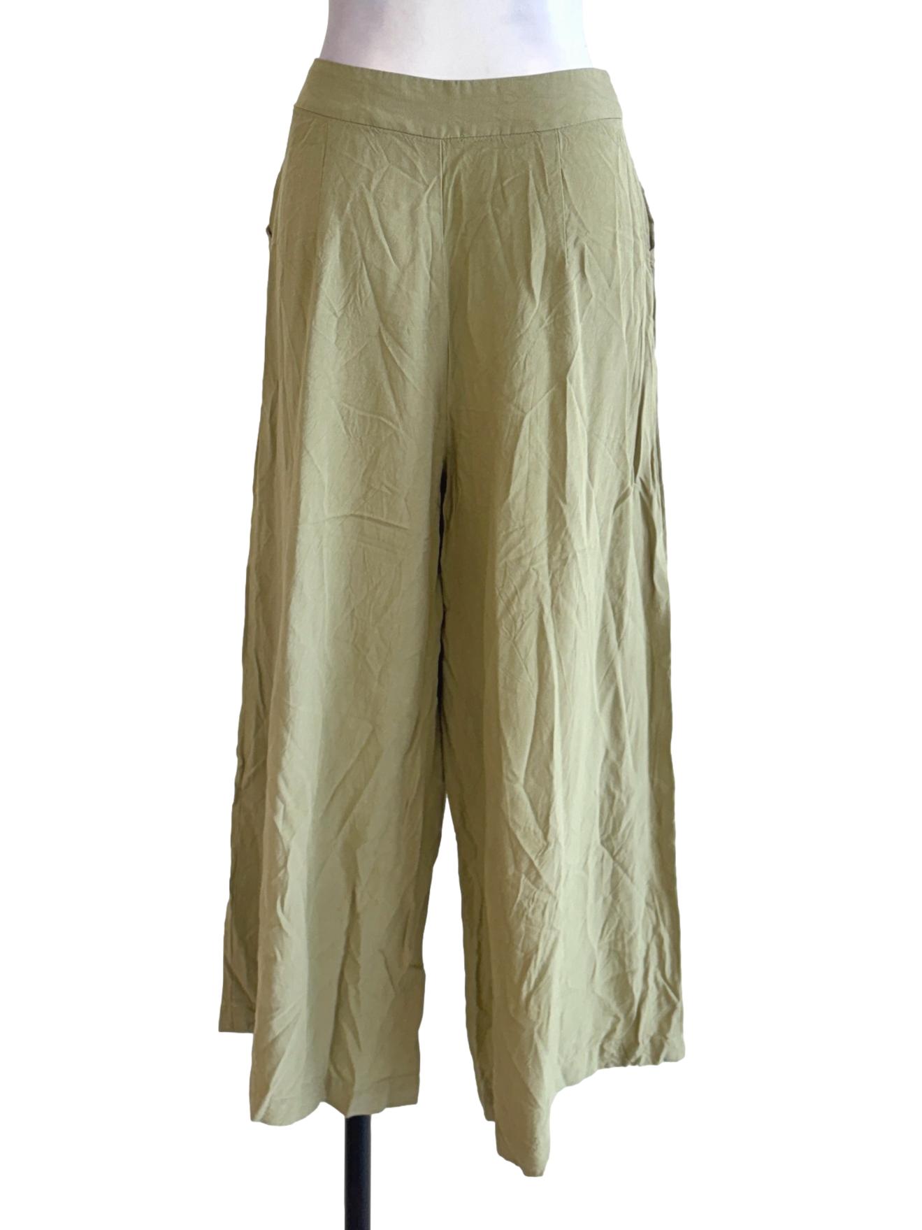 Green Plain Culottes