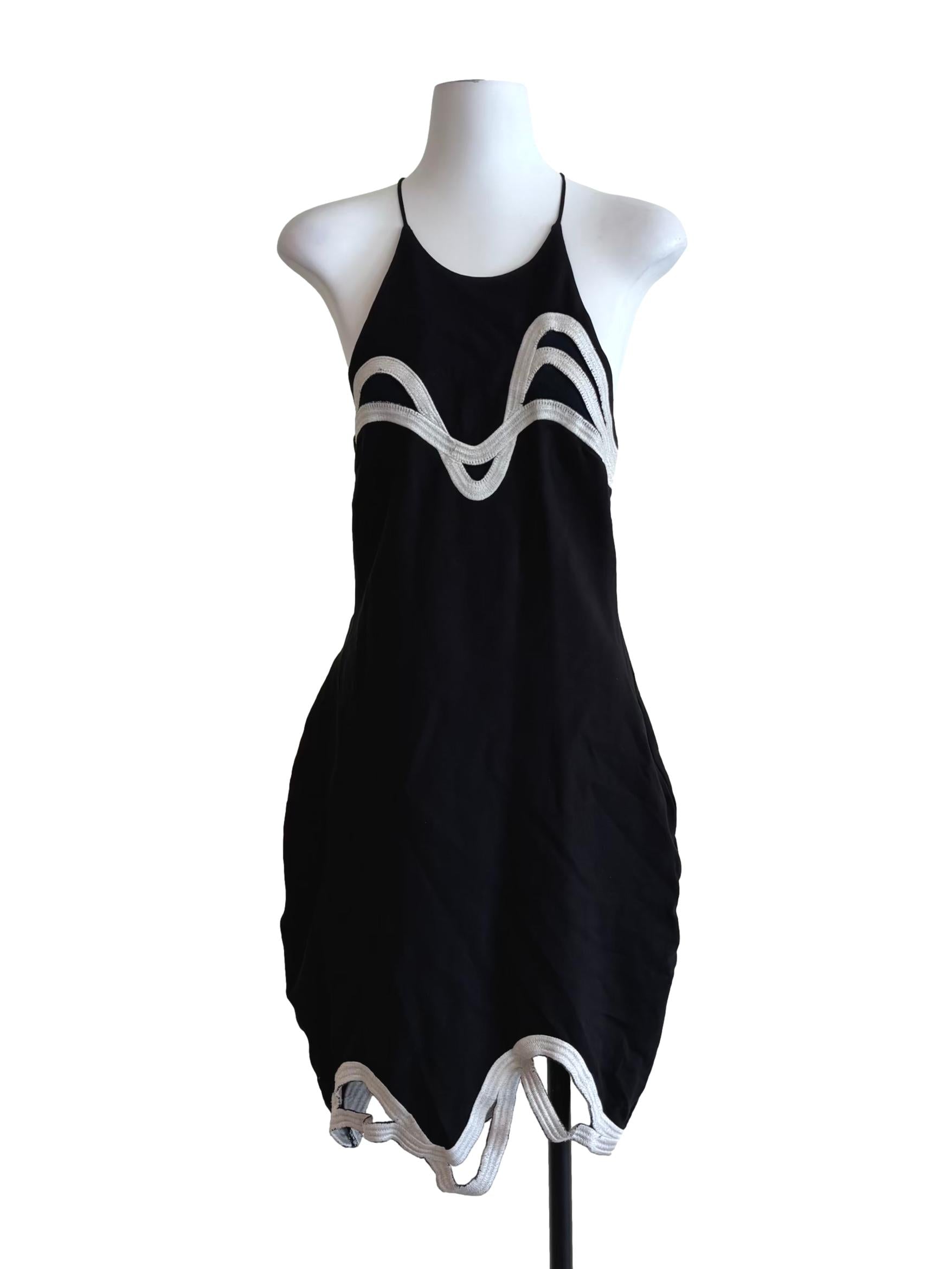 Ink Black Halter Hourglass Dress