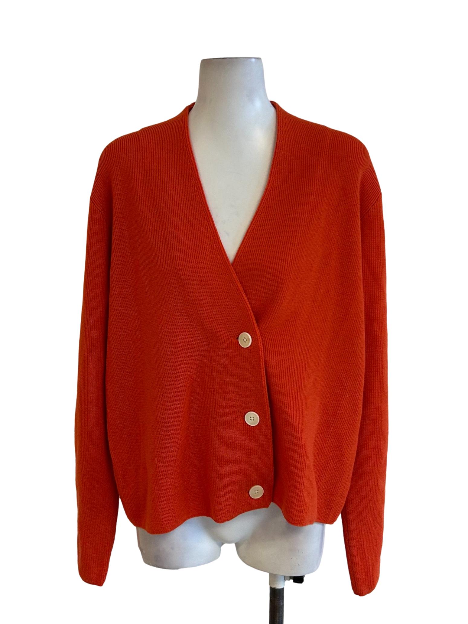 Appenzell Cardigan - Merino Wool Wrap Cardigan In Orange CSN