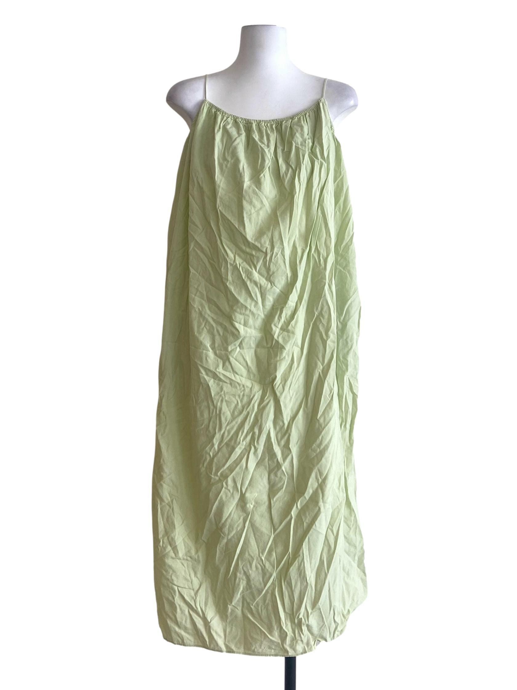 Lime Green Sleeveless Slip Dress
