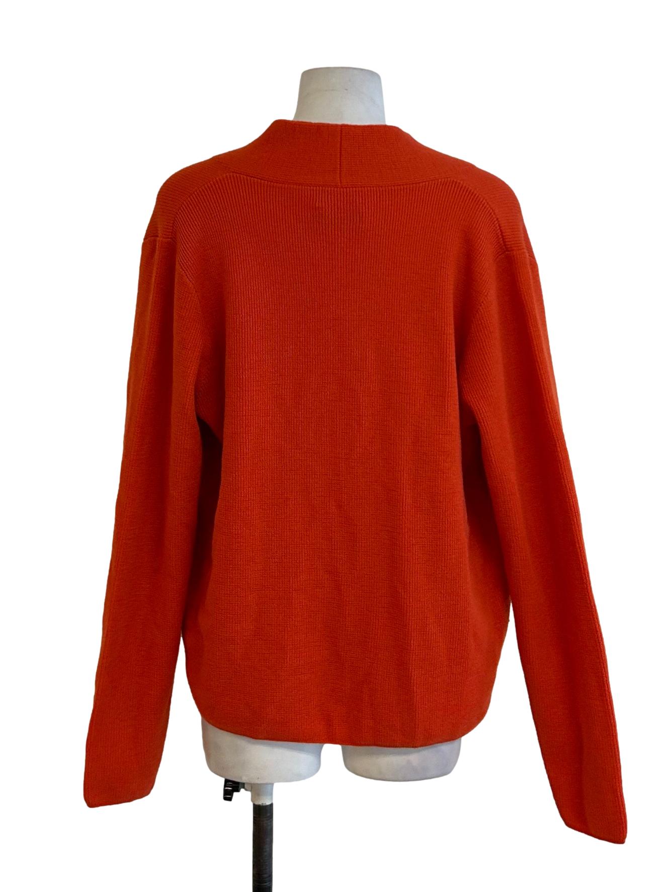Appenzell Cardigan - Merino Wool Wrap Cardigan In Orange CSN
