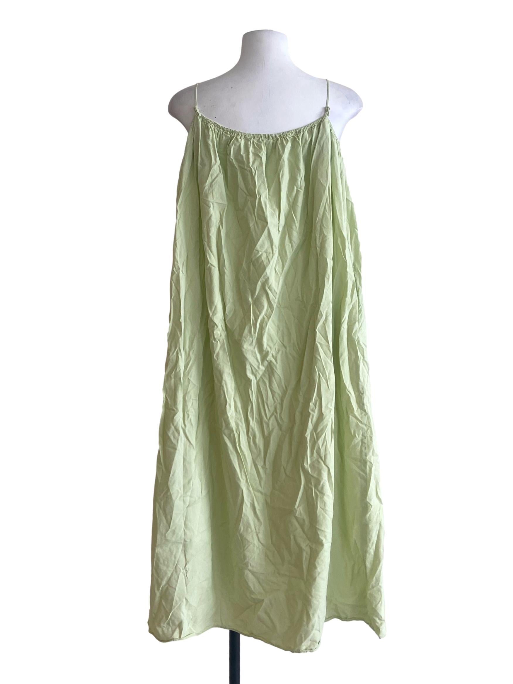 Lime Green Sleeveless Slip Dress