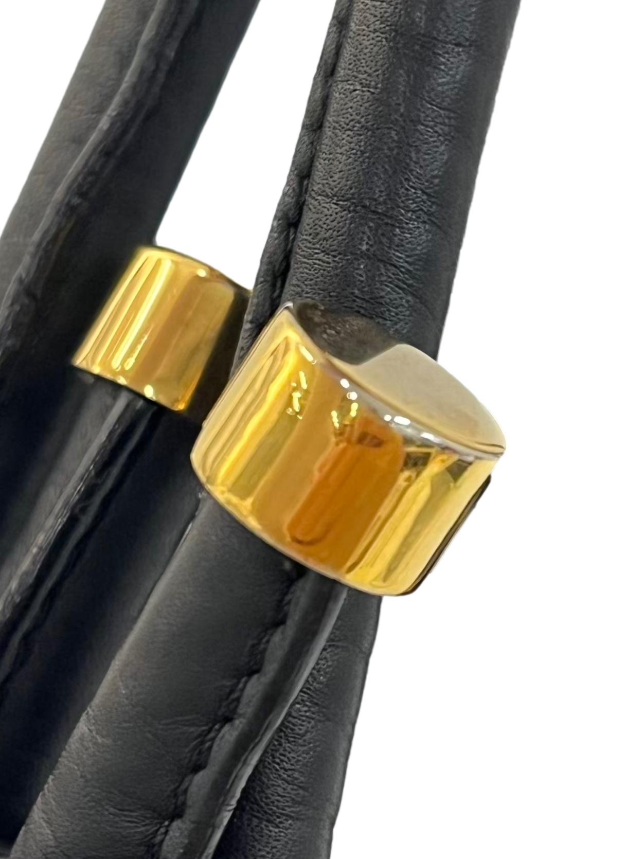 Black Leather Janet Large Satchel Bag