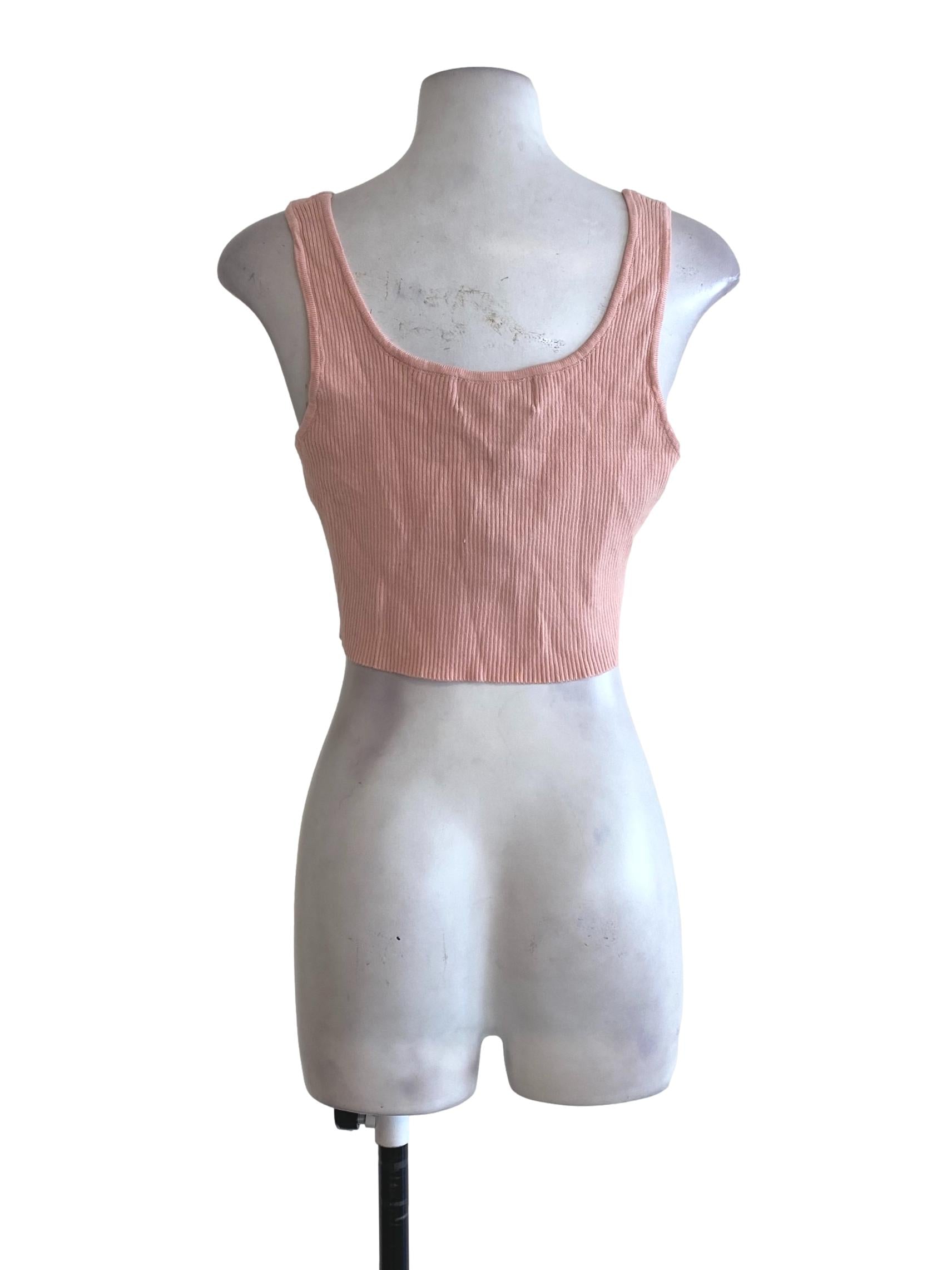 Pink Knit Crop Top YHF