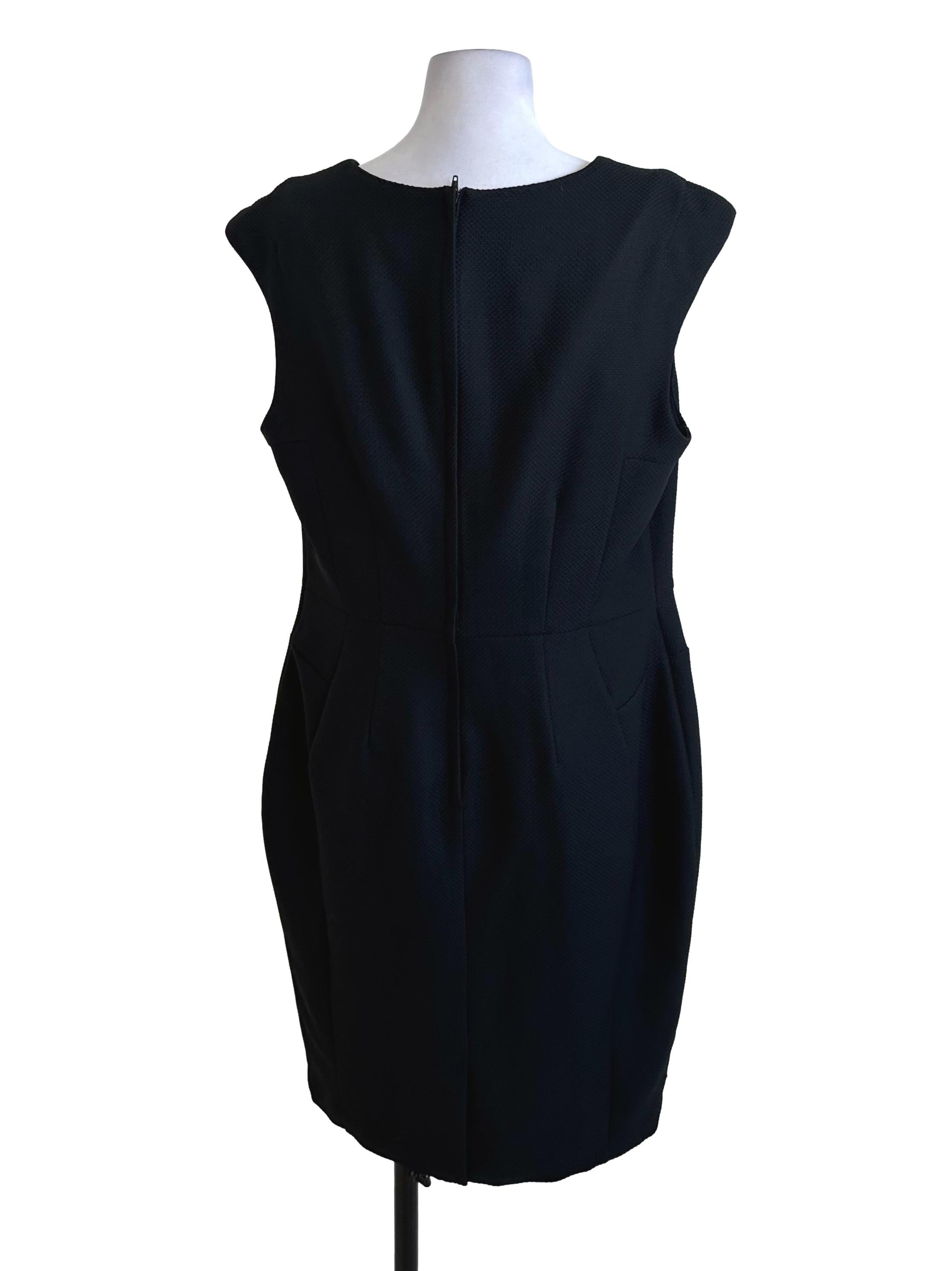 Black V Neck Sheath Dress