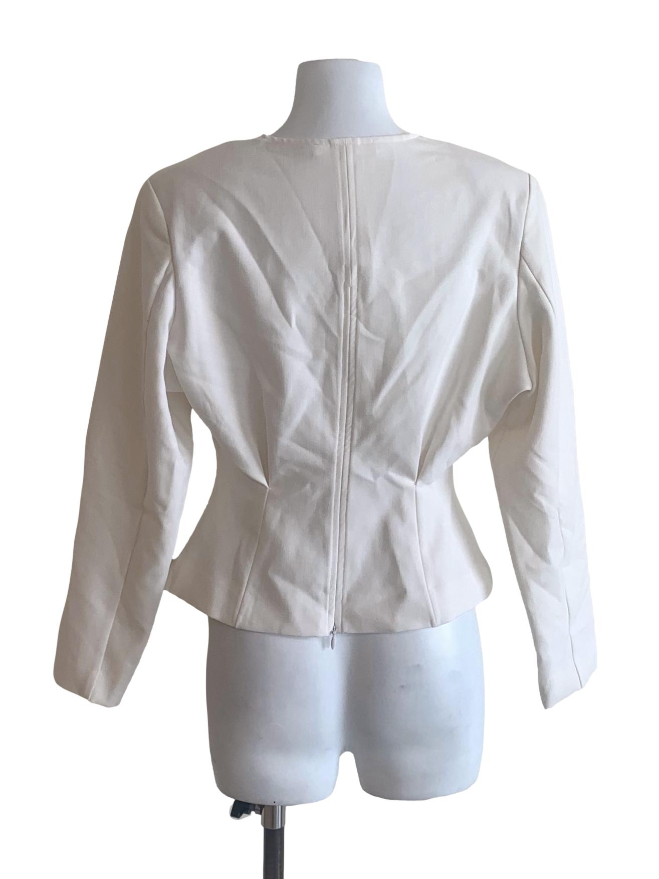 Daisy White Deep V Neck Top LB