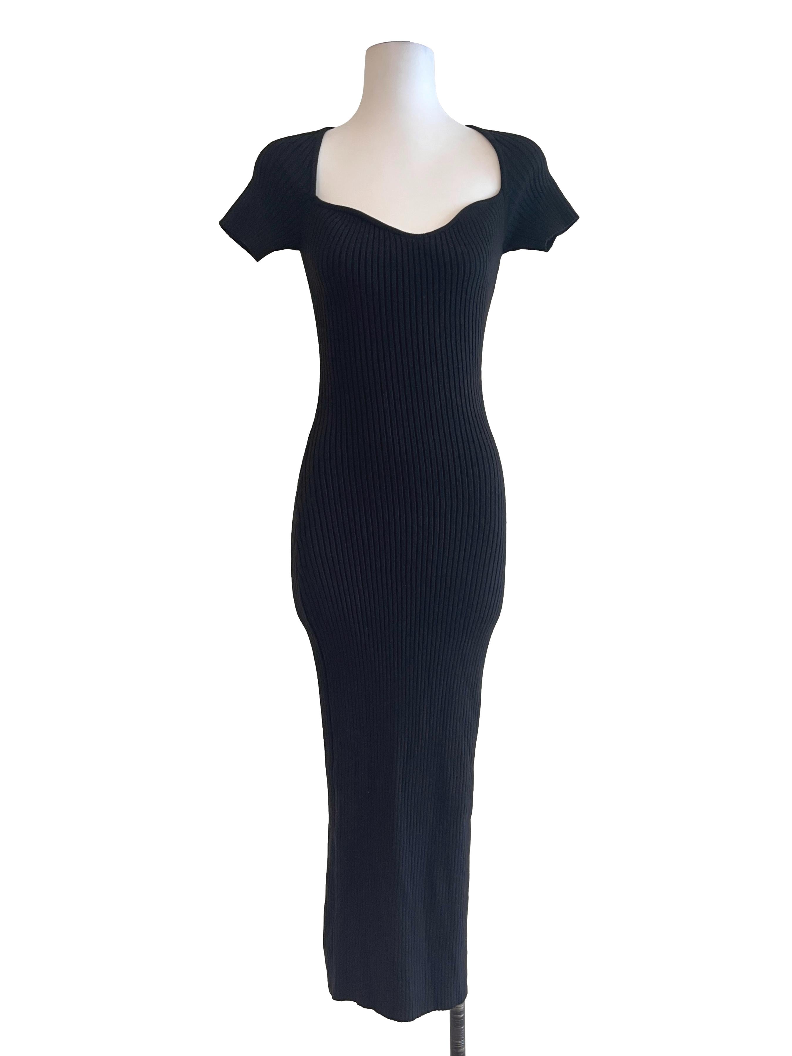 Pitch Black Bodycon Dress