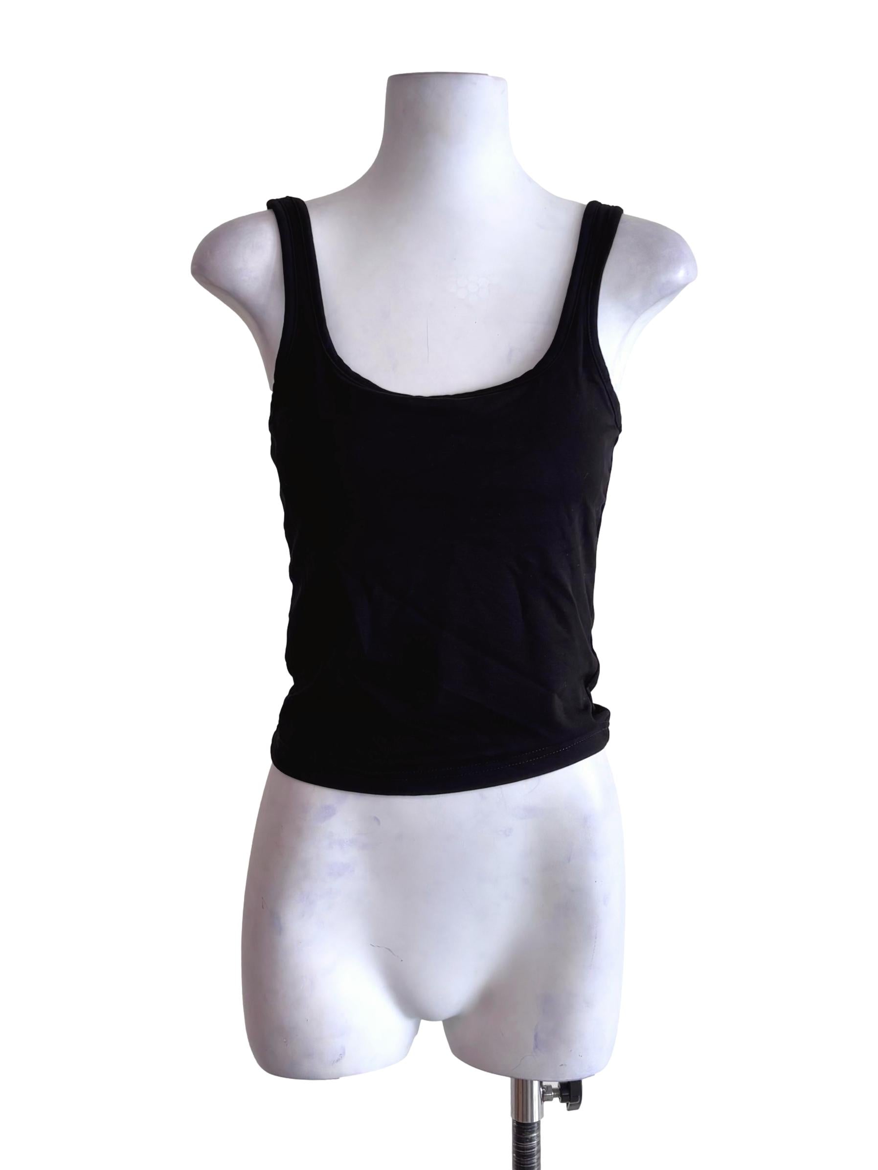 Black Square Neck Tank Top TTR