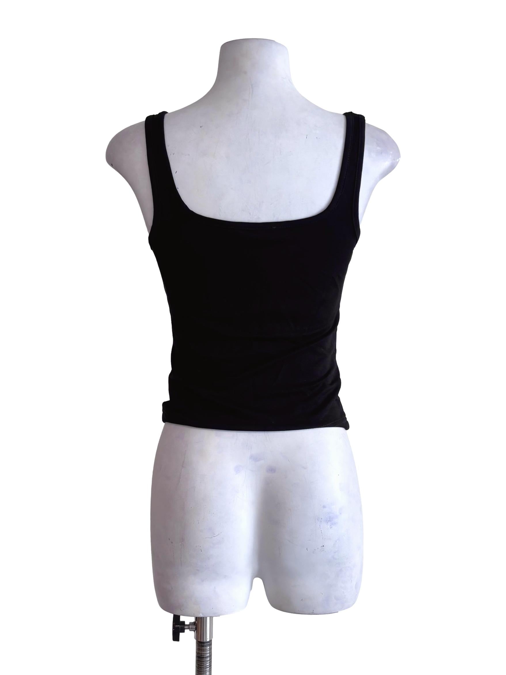 Black Square Neck Tank Top TTR