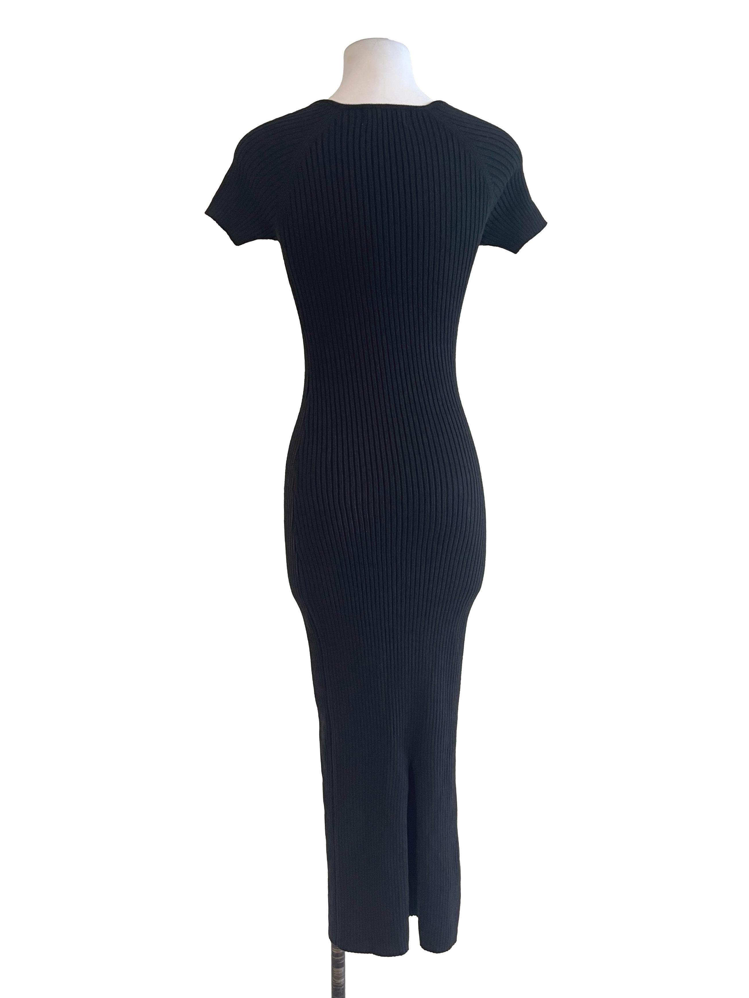 Pitch Black Bodycon Dress