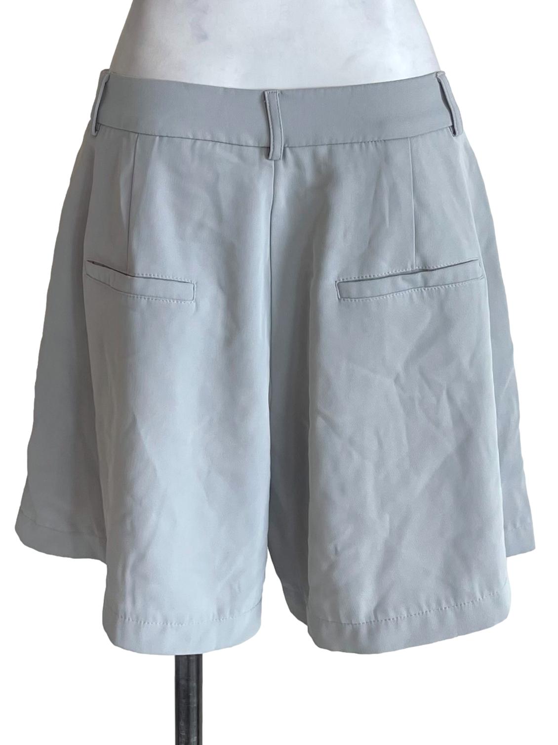 Dusty Teal Pleated Formal Shorts