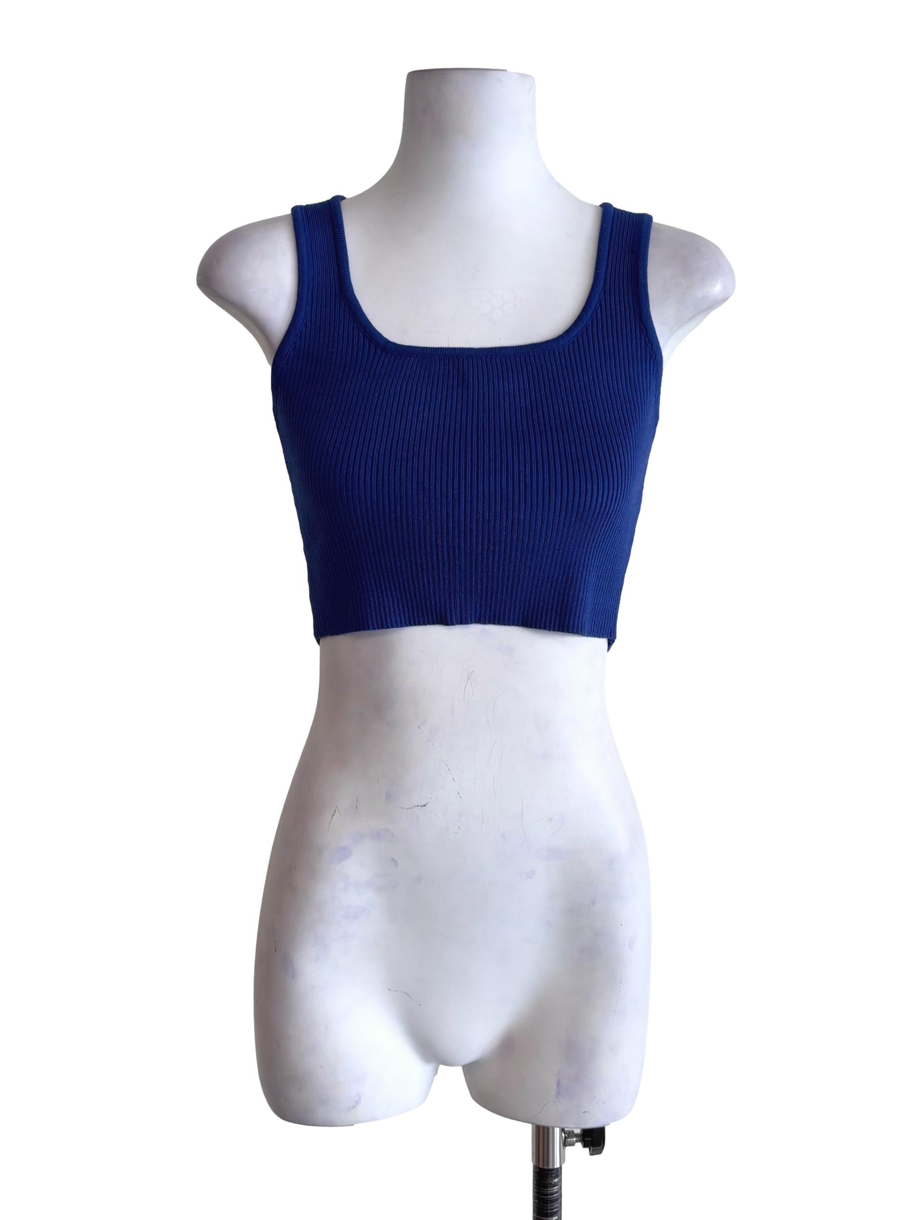 Cobalt Blue Cropped Tank Top
