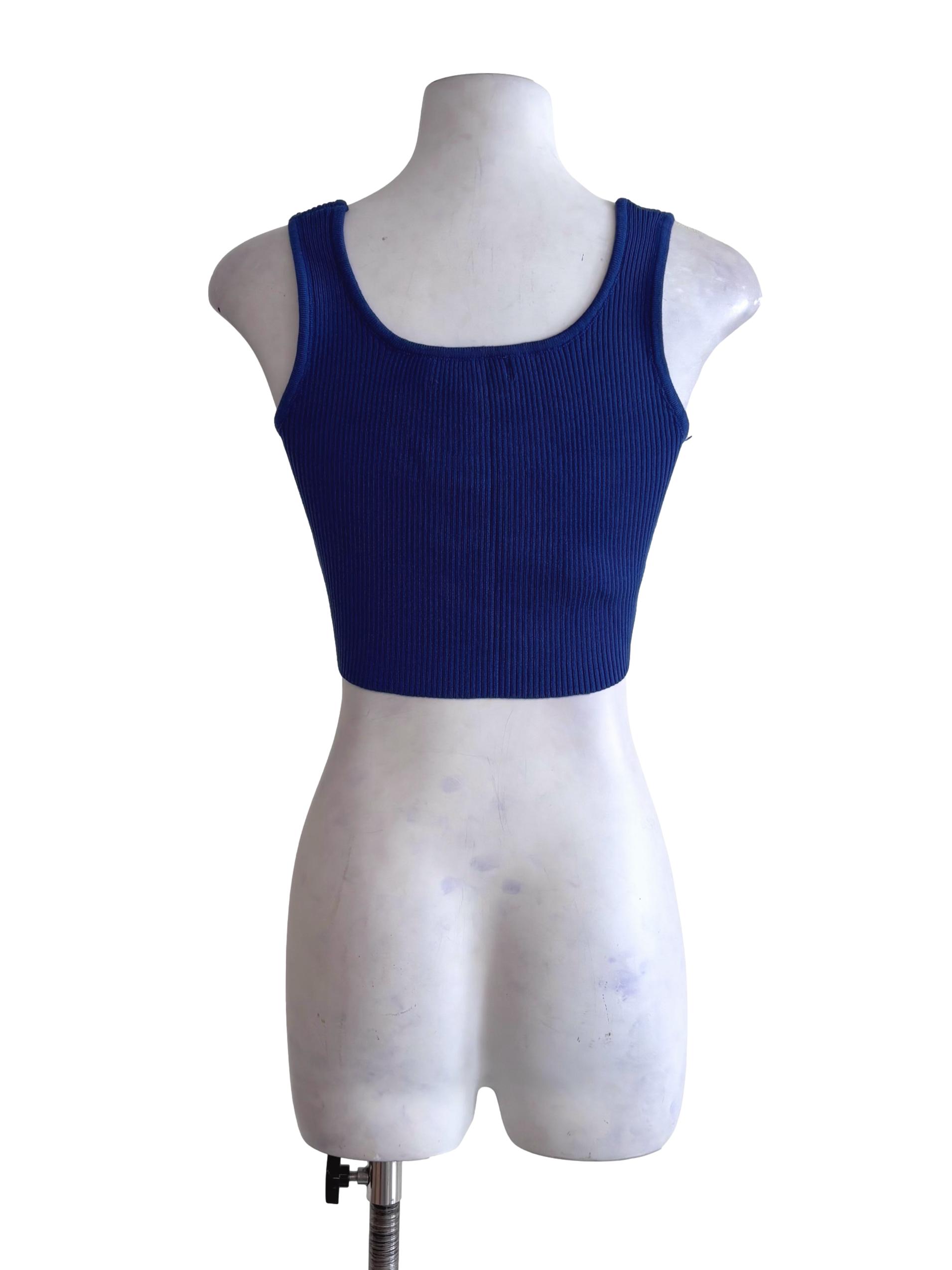Cobalt Blue Cropped Tank Top