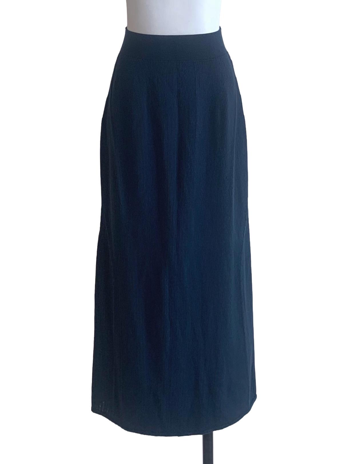 Navy Blue Staright Cut Skirts