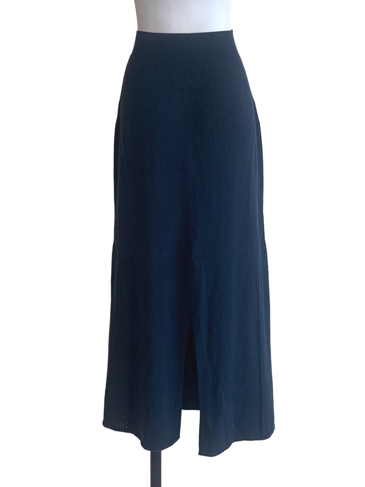 Navy Blue Staright Cut Skirts