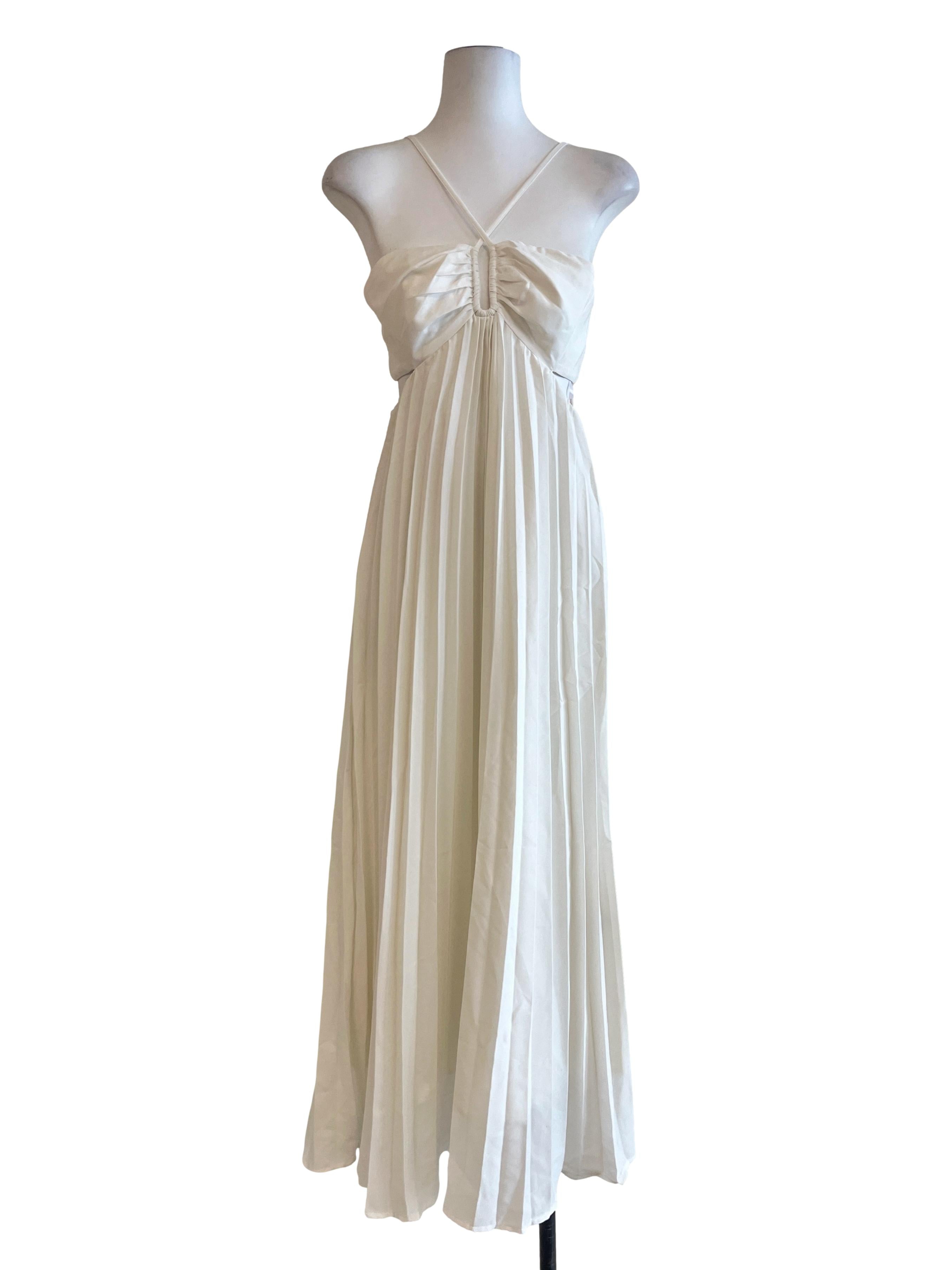 Pearl White Halter Strap Dress