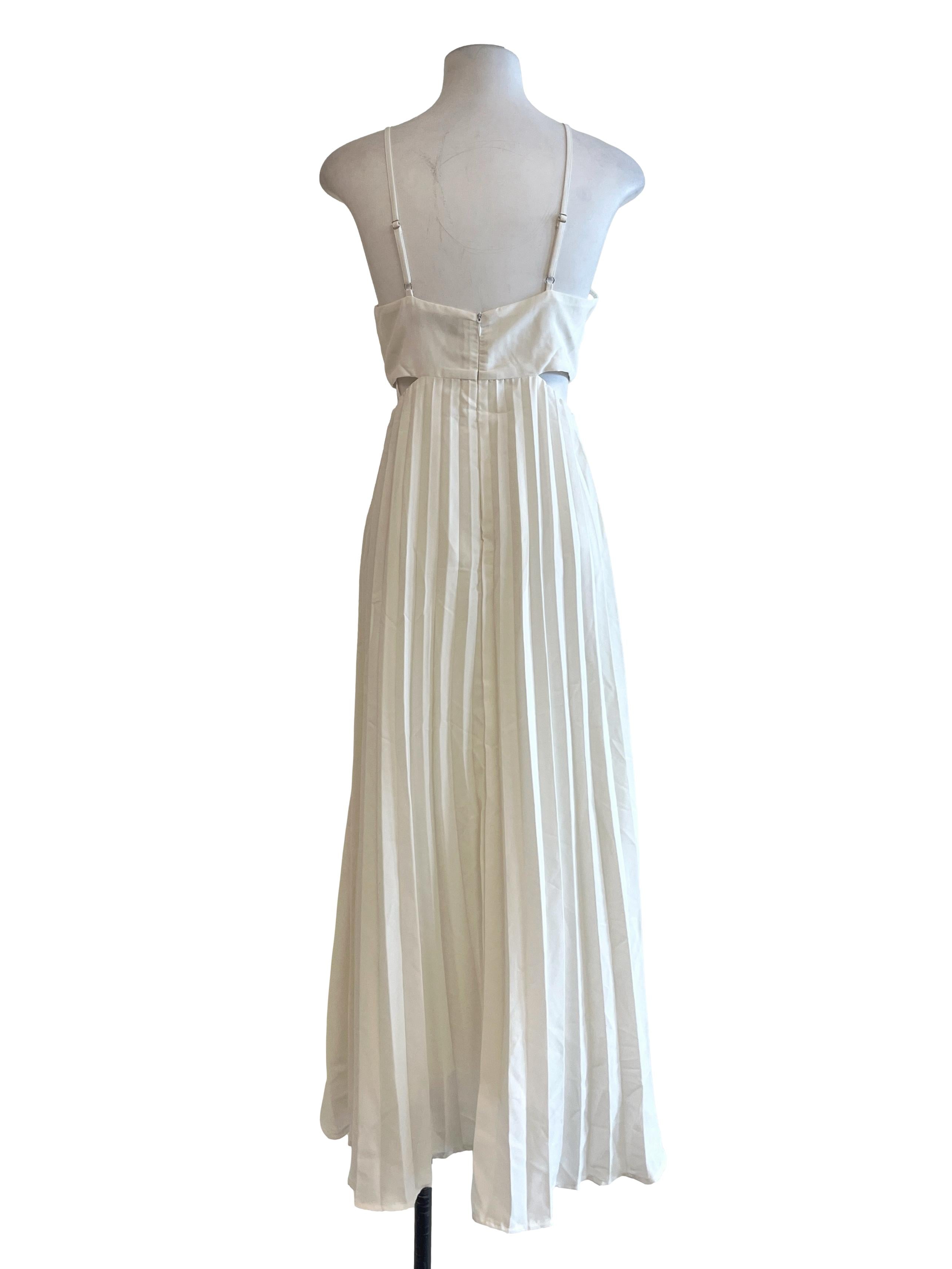 Pearl White Halter Strap Dress